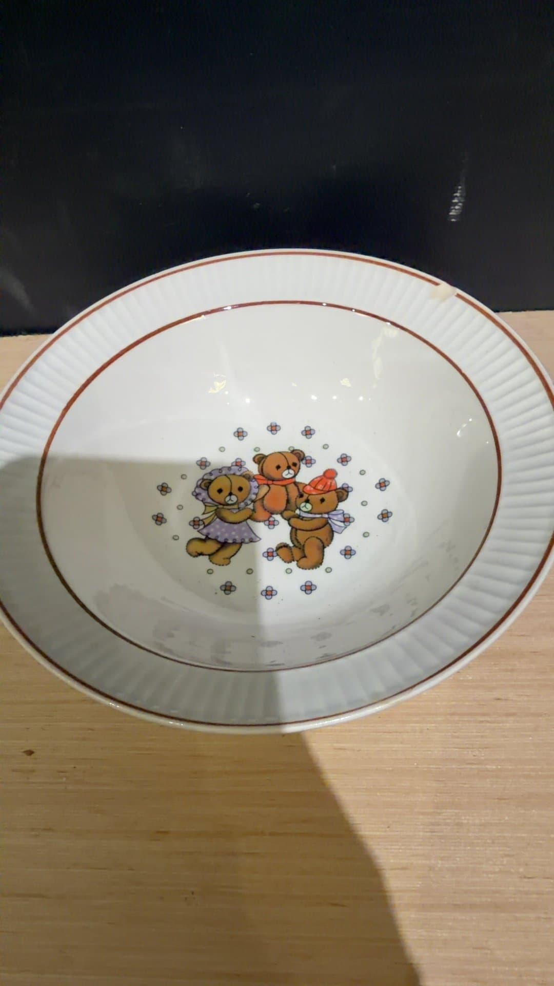 Vintage Teddy Bear Ceramic Bowl Made in Korea - Image 1