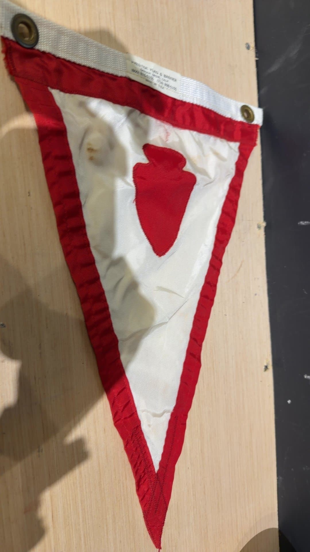 Prestige Flag & Banner Red Arrowhead Golf Pin Flag - Image 1