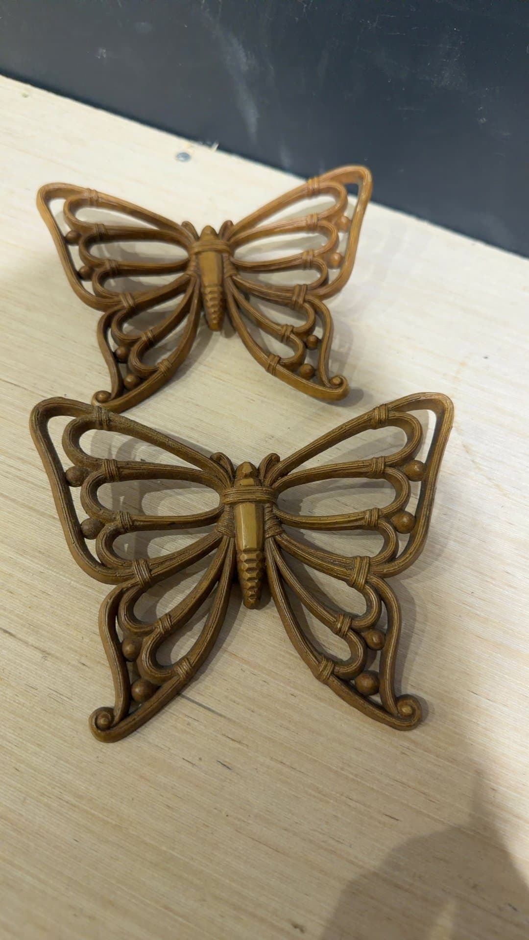 Vintage Homco Butterfly Wall Plaques Set of 2 - Image 1