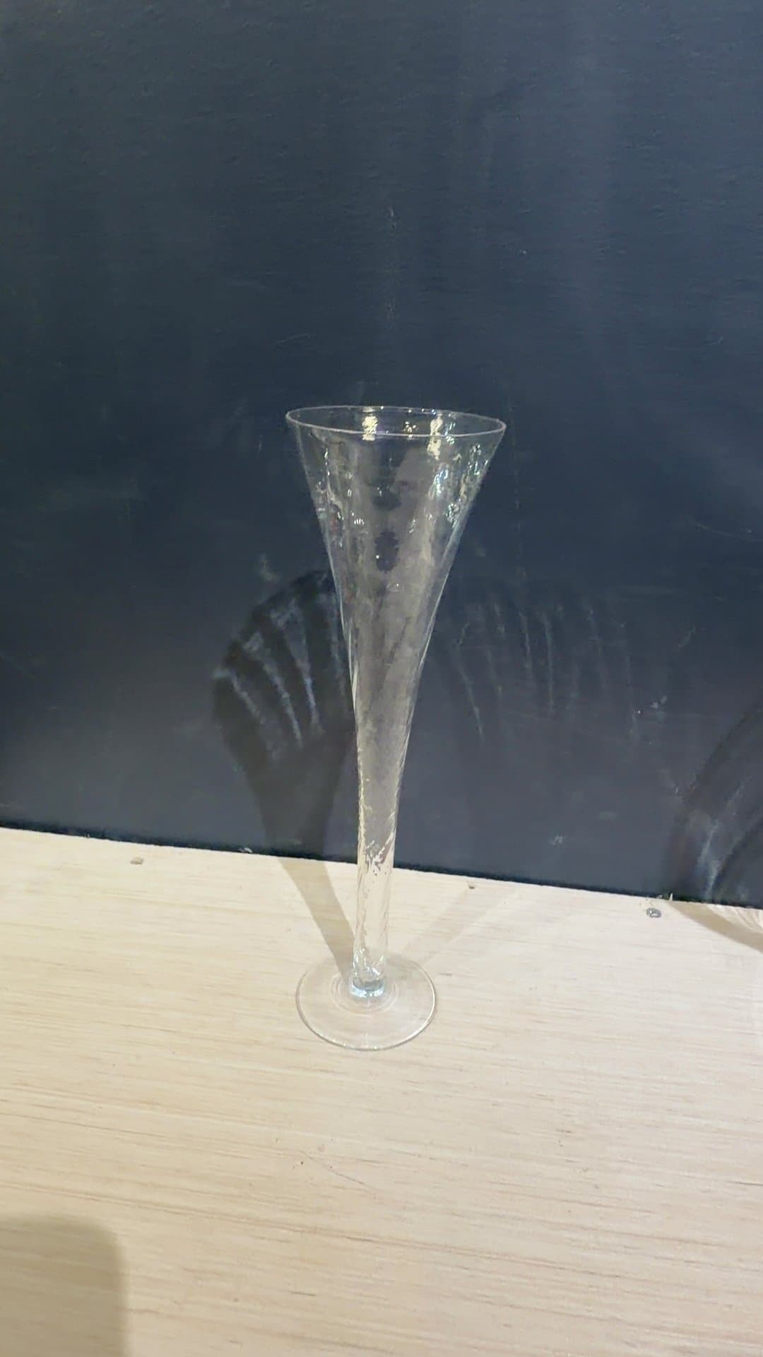 Tall Clear Trumpet Toasting Glass - Image 1