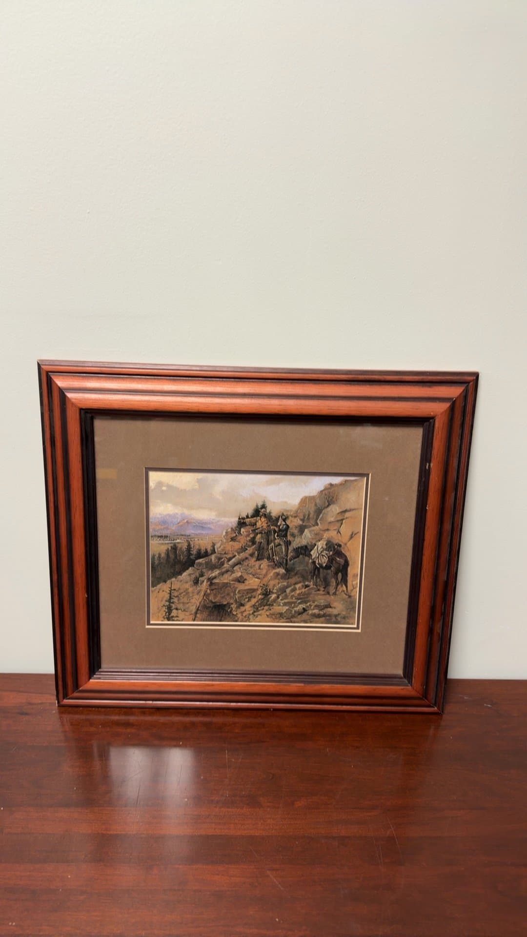 Framed Western Landscape Print - Image 1