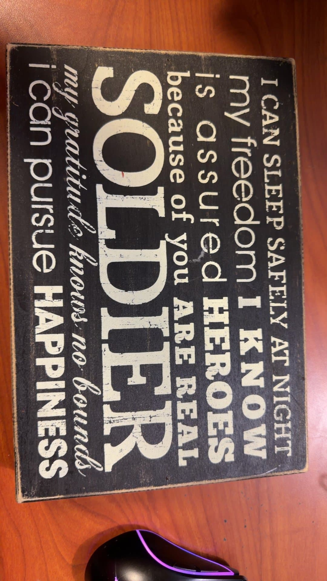 Inspirational Soldier Quote Plaque - Image 1