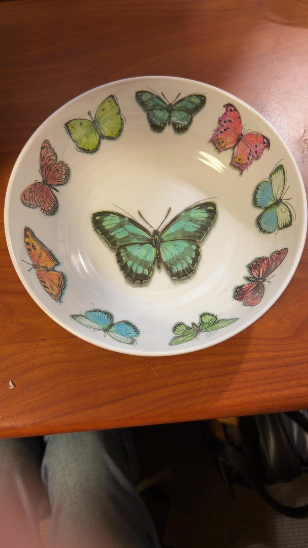 Butterfly Design Ceramic Bowl - Image 1