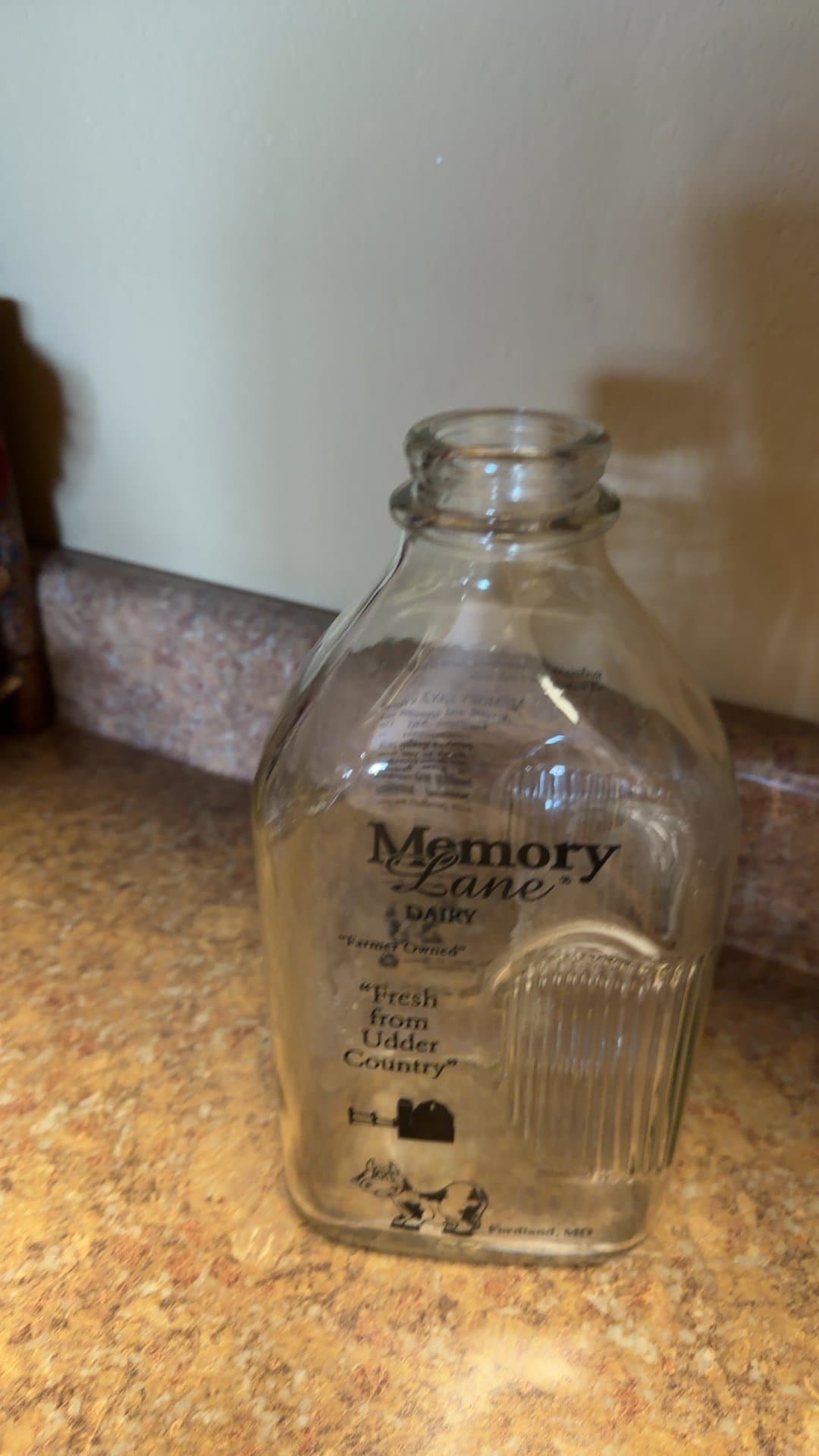 Memory Lane Dairy Glass Milk Bottle - Image 1
