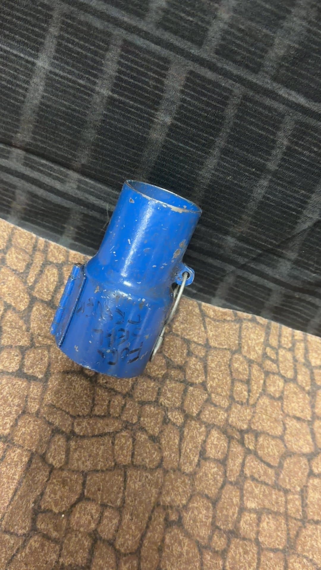 Blue Metal Pipe Connector - Image 1