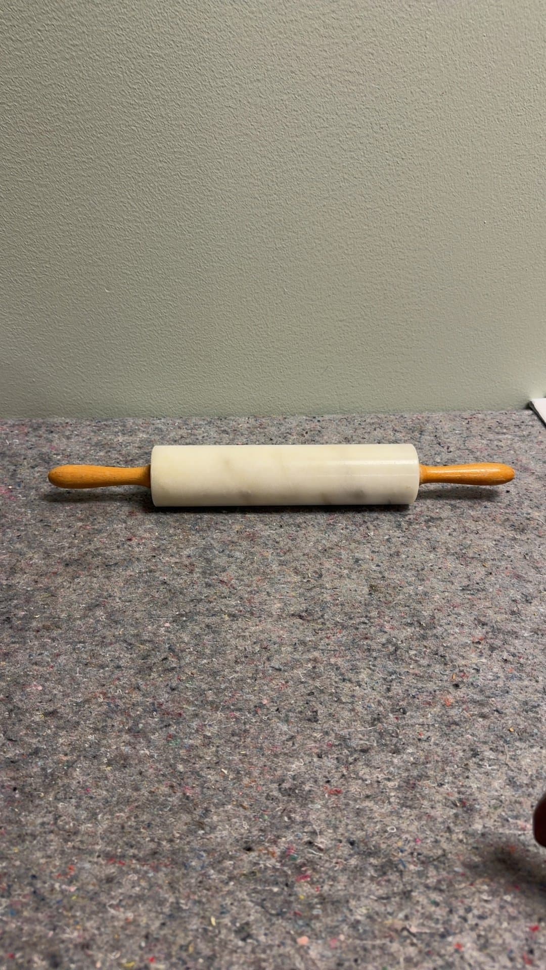 Marble Rolling Pin with Wooden Handles - Image 1