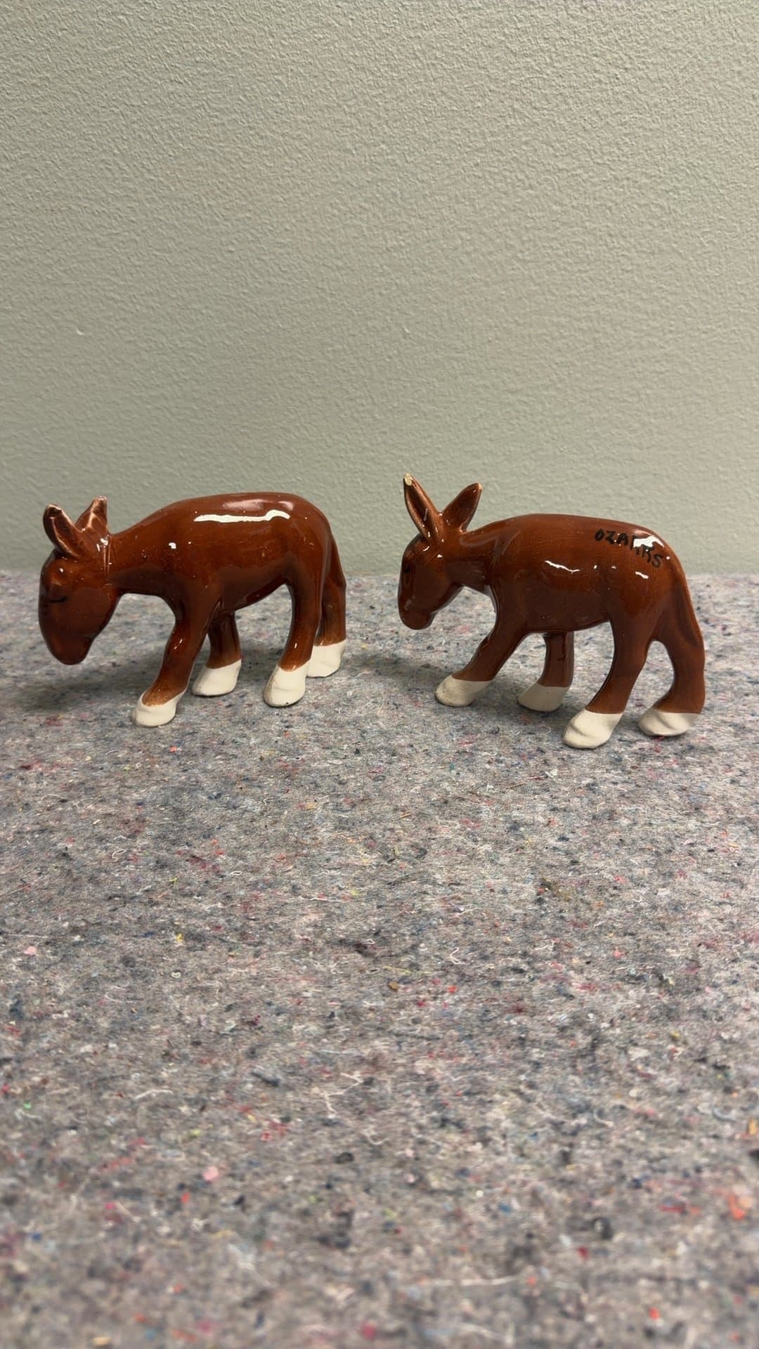 Vintage Ceramic Donkey Figurines - Image 1