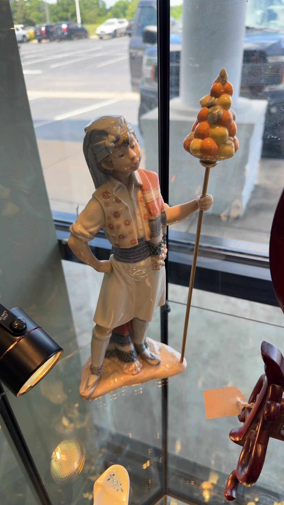 Lladro Porcelain Figurine of a Boy with Fruit Staff - Image 1