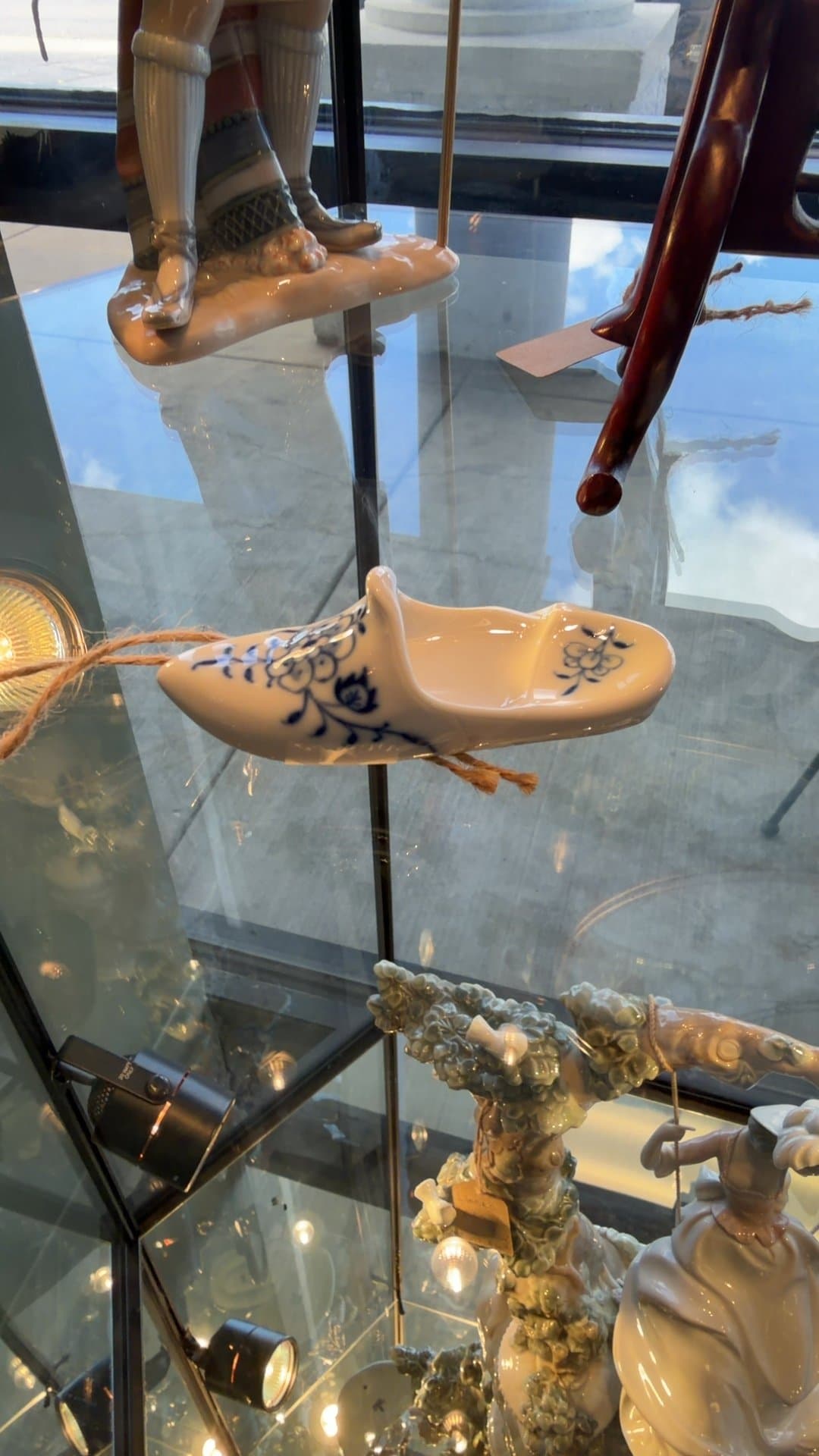 Porcelain Dutch Clog Figurine - Image 1