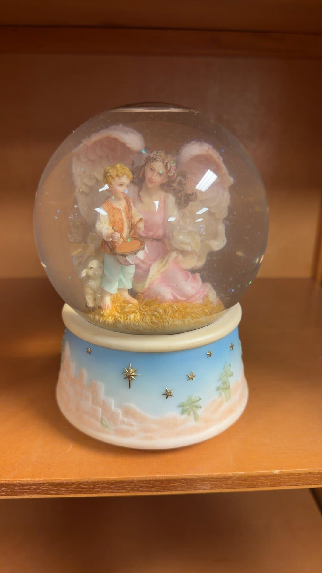 Angel and Child Musical Snow Globe - Image 1