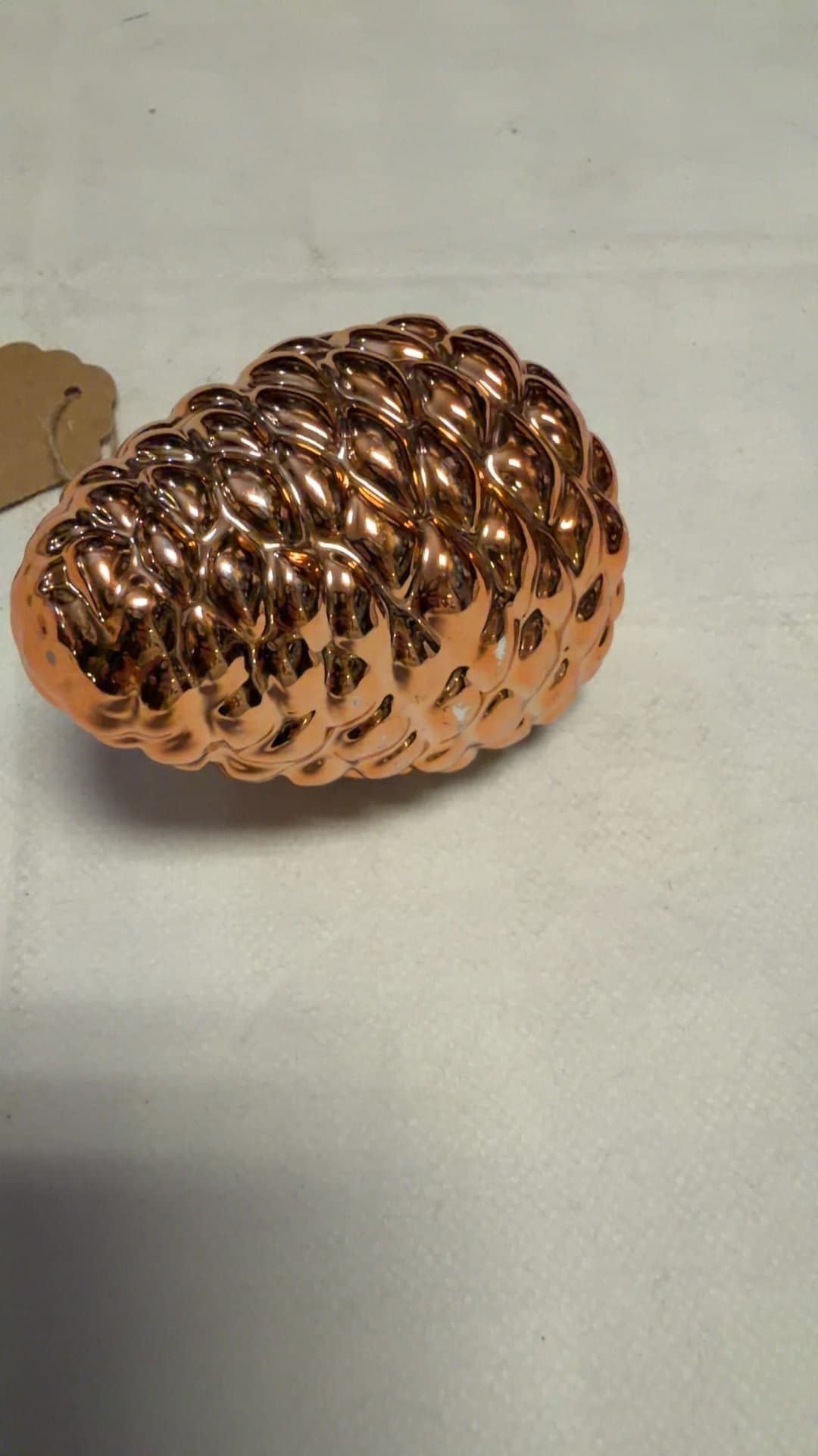 Copper Pinecone Decorative Object - Image 1