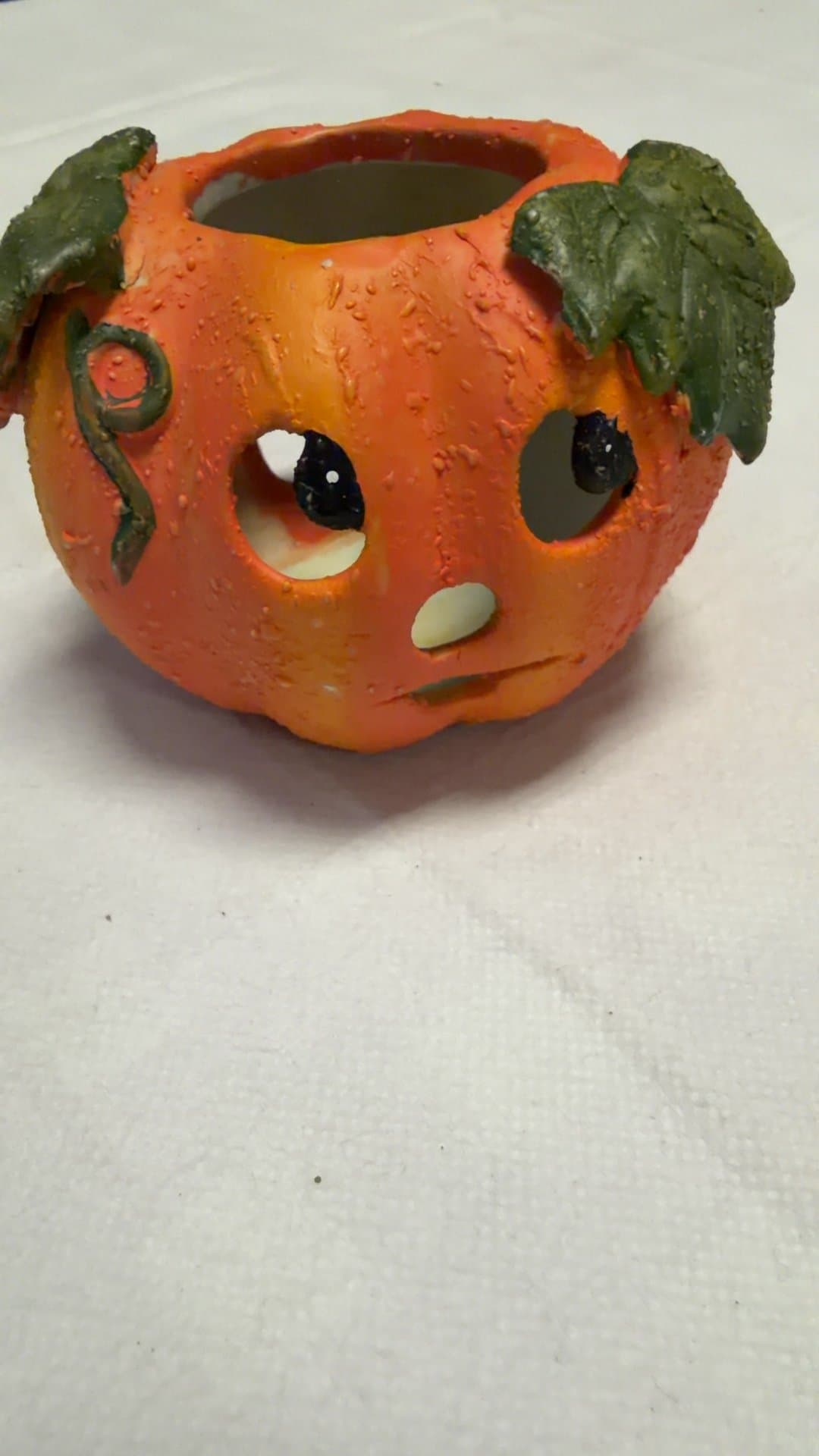 Pumpkin Face Candle Holder - Image 1