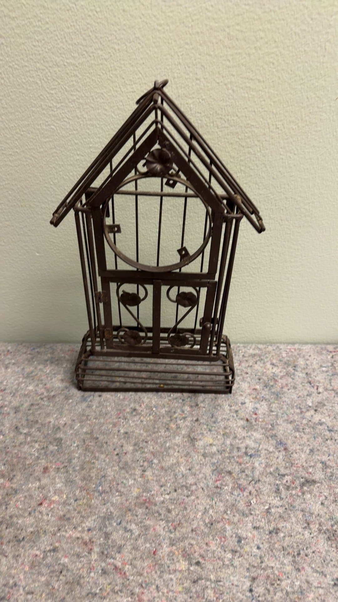 Decorative Metal Birdcage Wall Hanging - Image 1