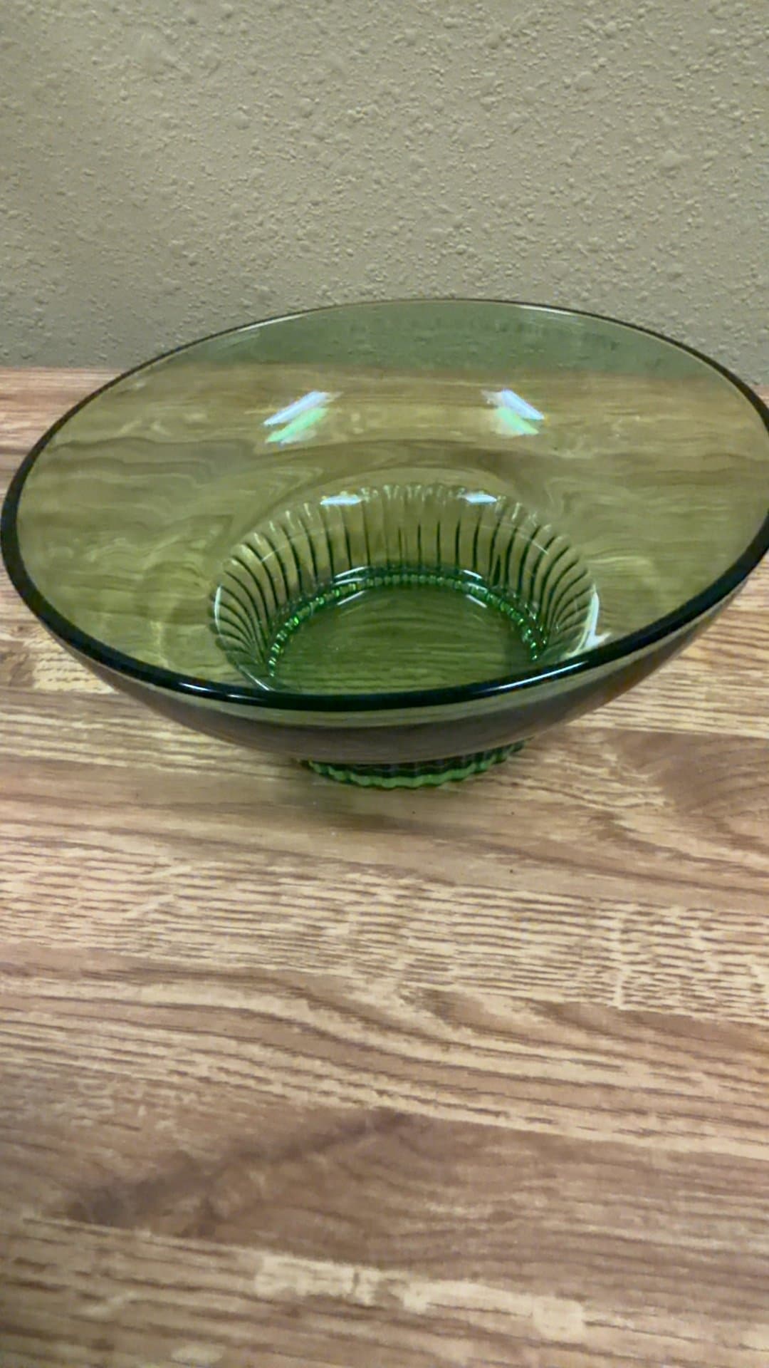 Vintage Green Glass Bowl - Image 1