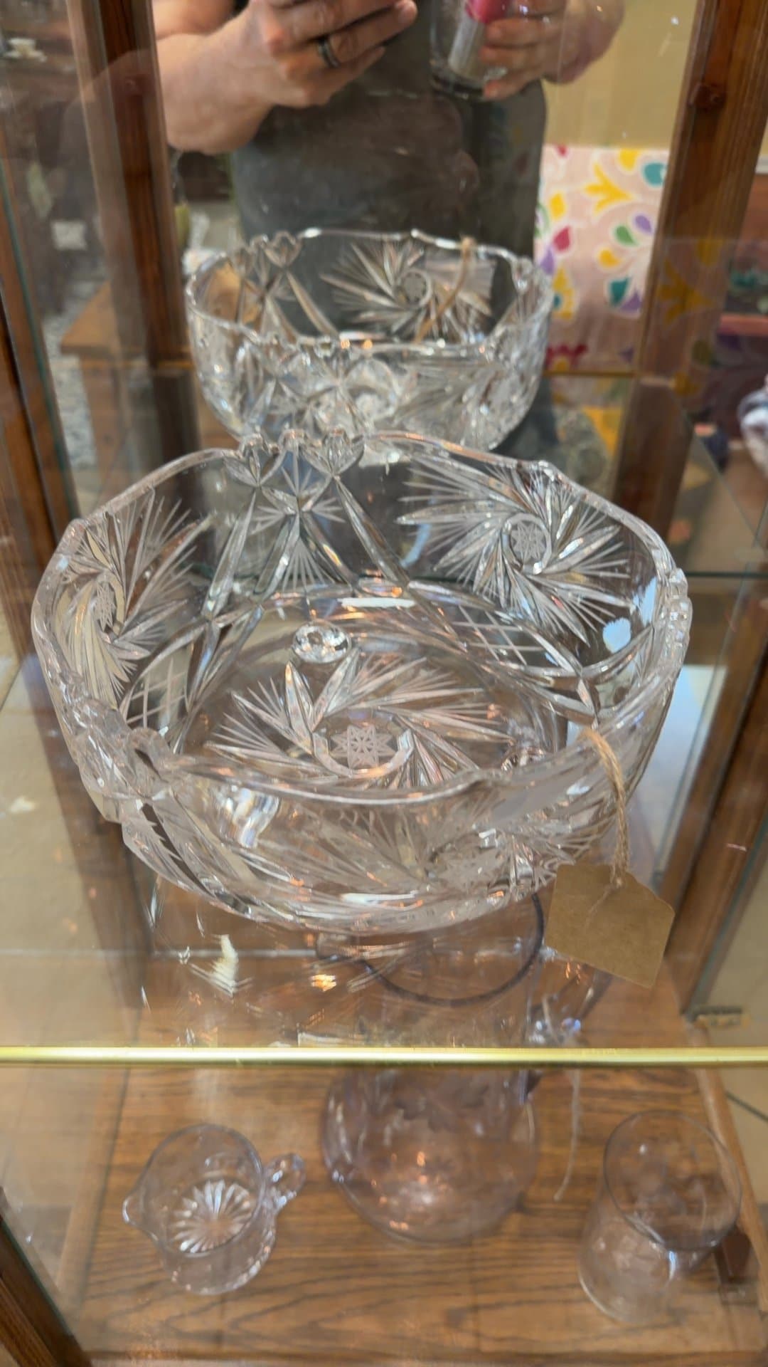 Lead Crystal Bowl with Star of David Design