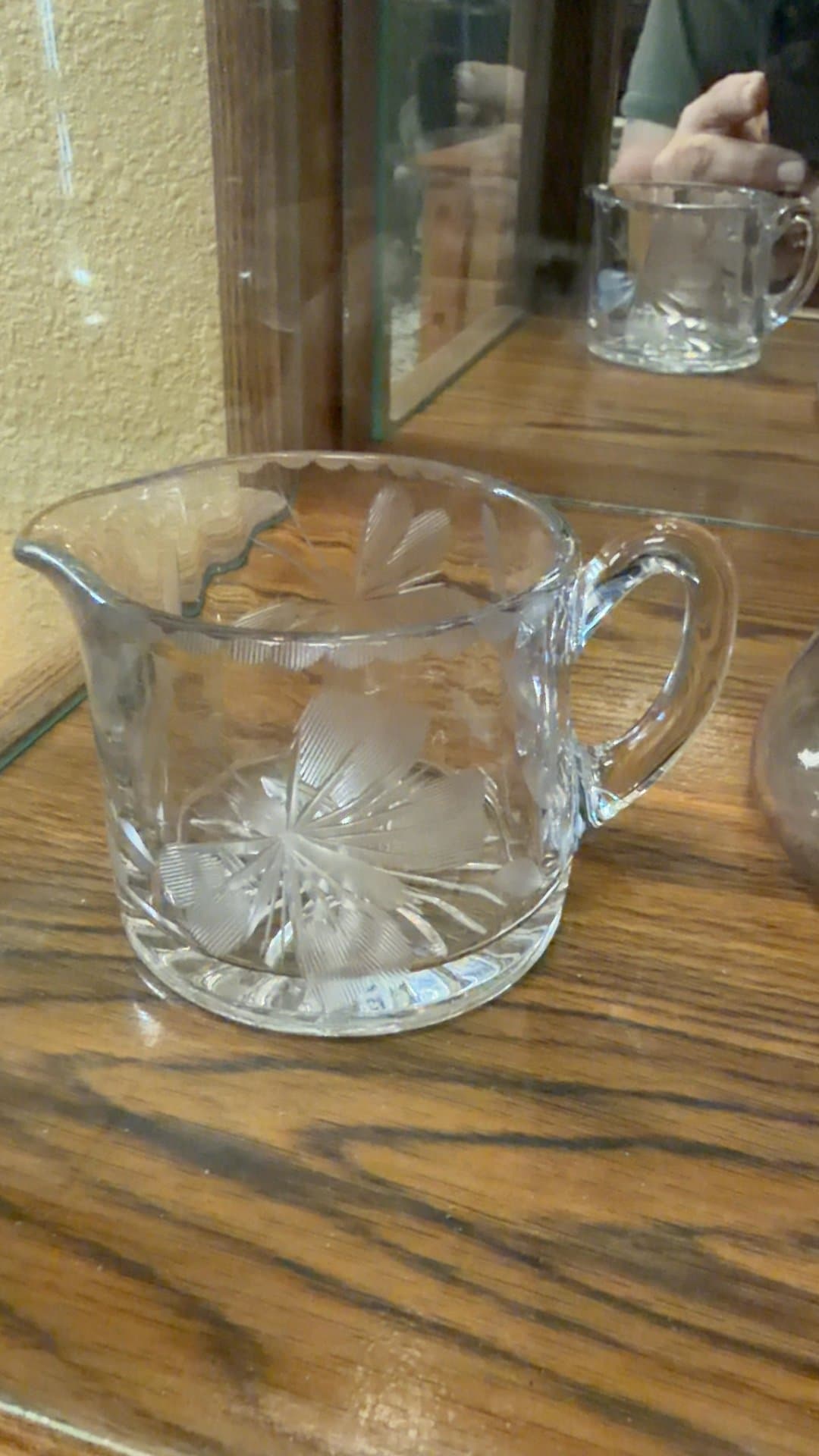 Etched Glass Pitcher and Glass Set - Image 1