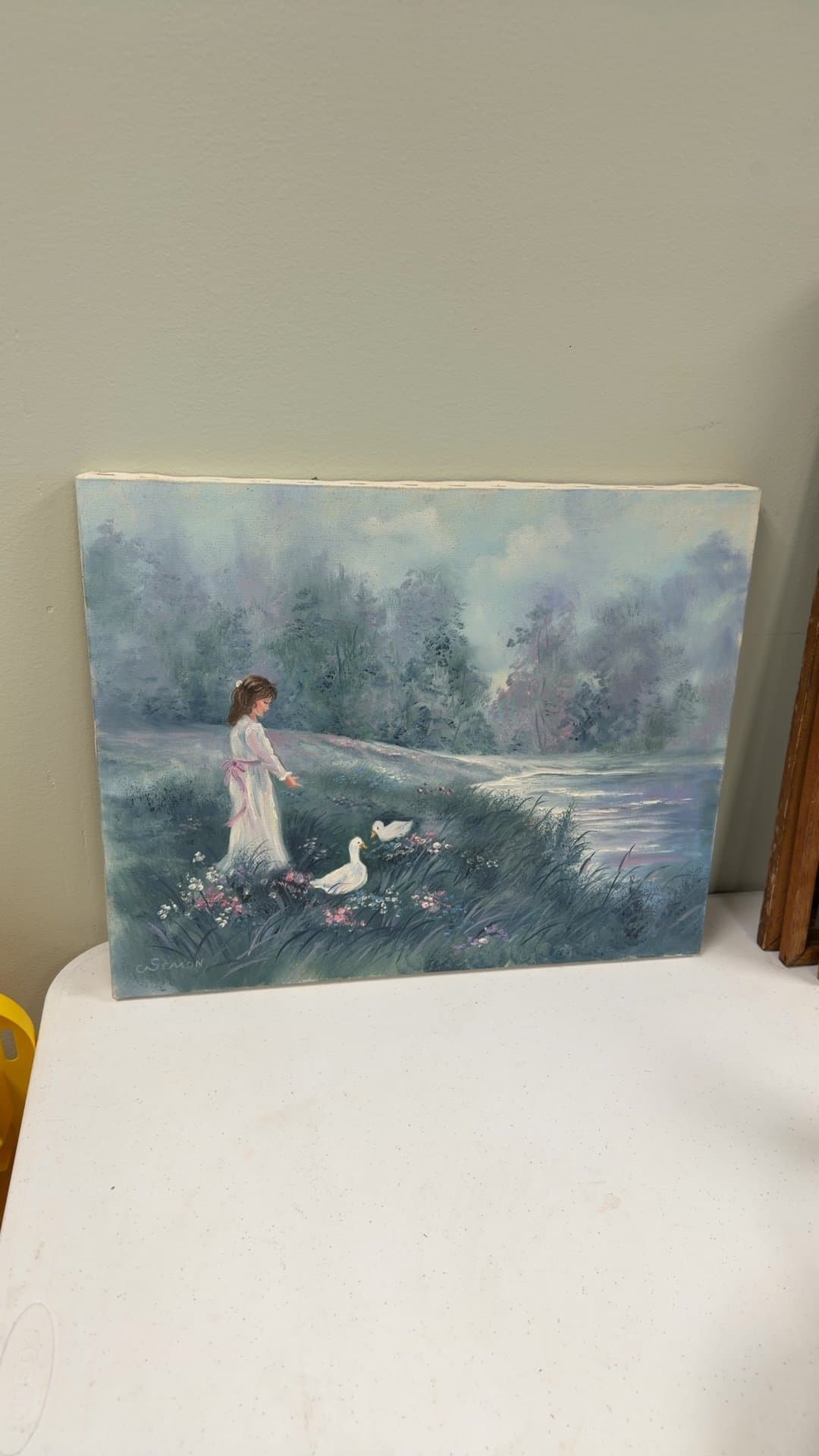 Pastoral Scene Painting by C. Semon - Image 1
