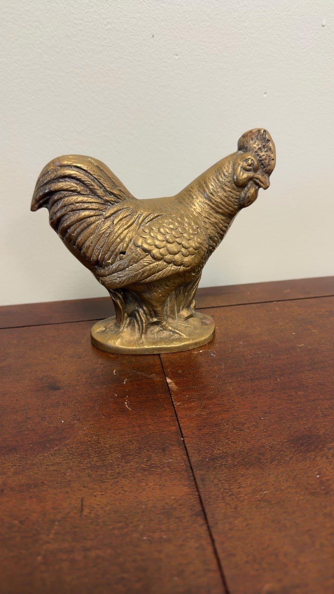 Vintage Brass Rooster Figurine - Image 1