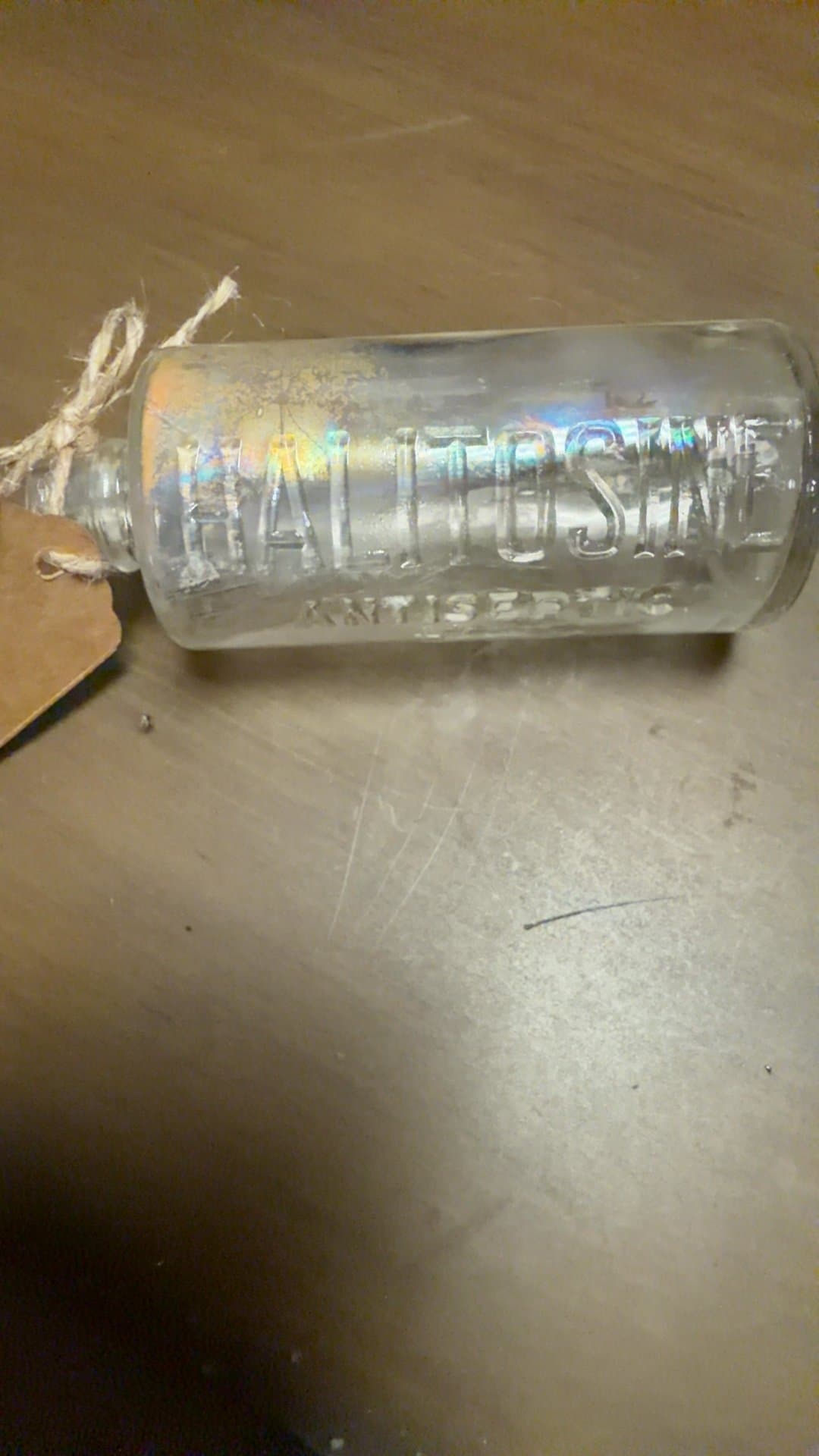 1930s-40s Halitosine Antiseptic Bottle - Image 1