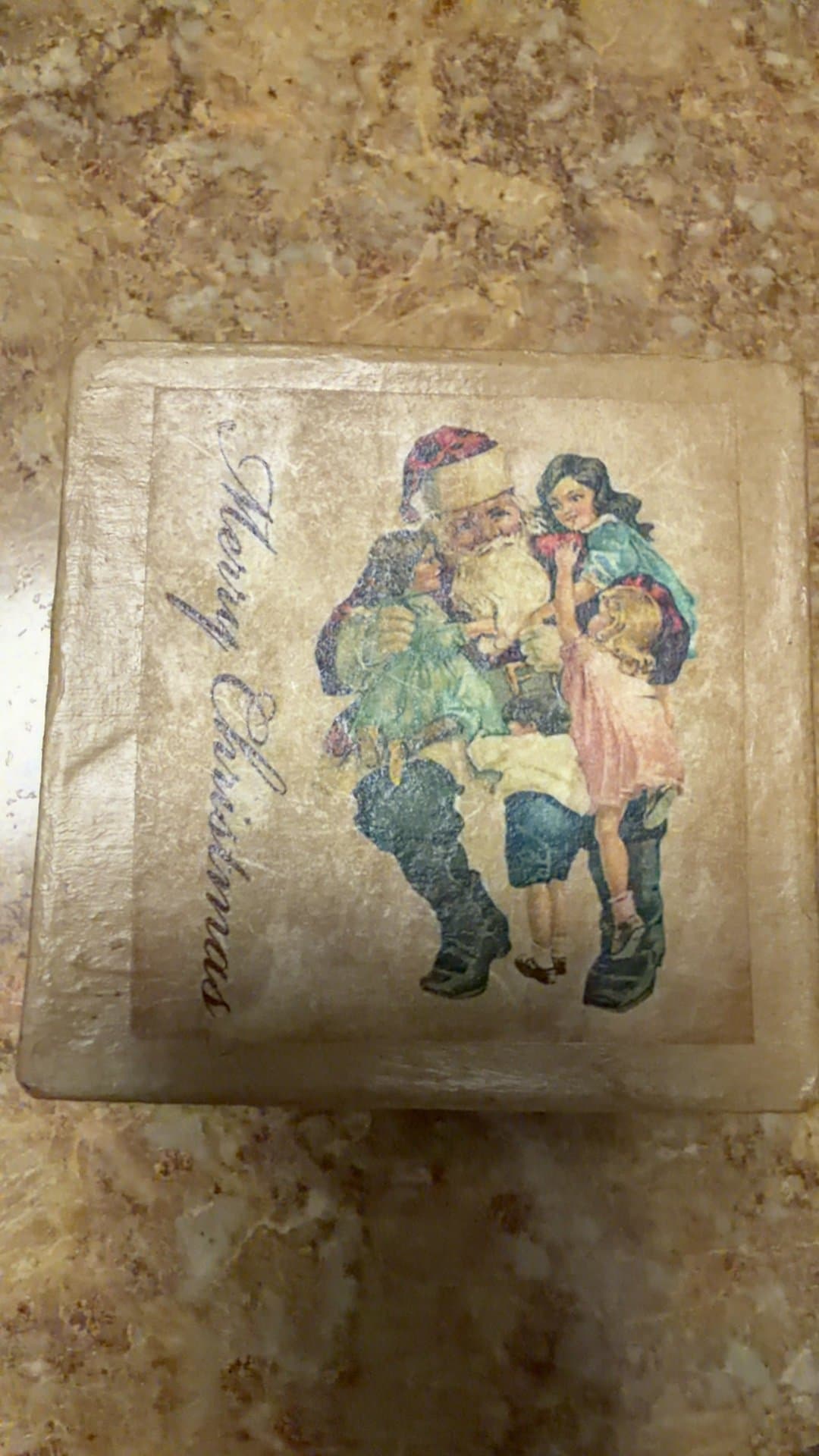 Vintage 1993 DCC Santa Claus Papier Mache Christmas Box - Image 1
