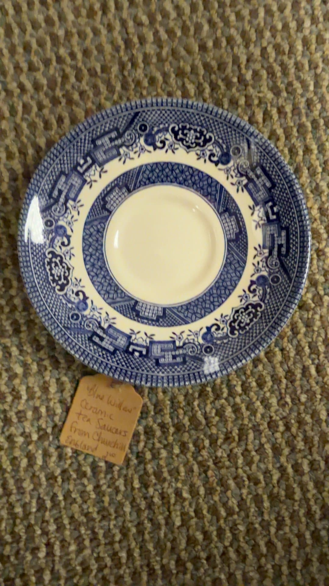 Blue Willow Ceramic Tea Saucer - Image 1