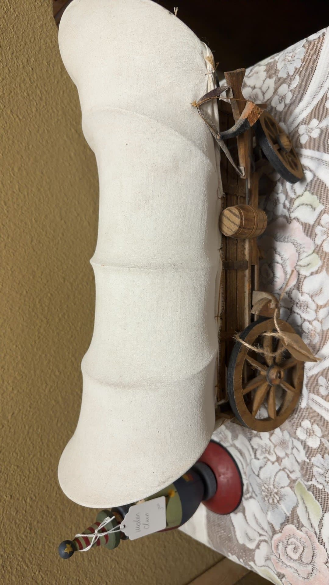 Wooden Covered Wagon Model - Image 1