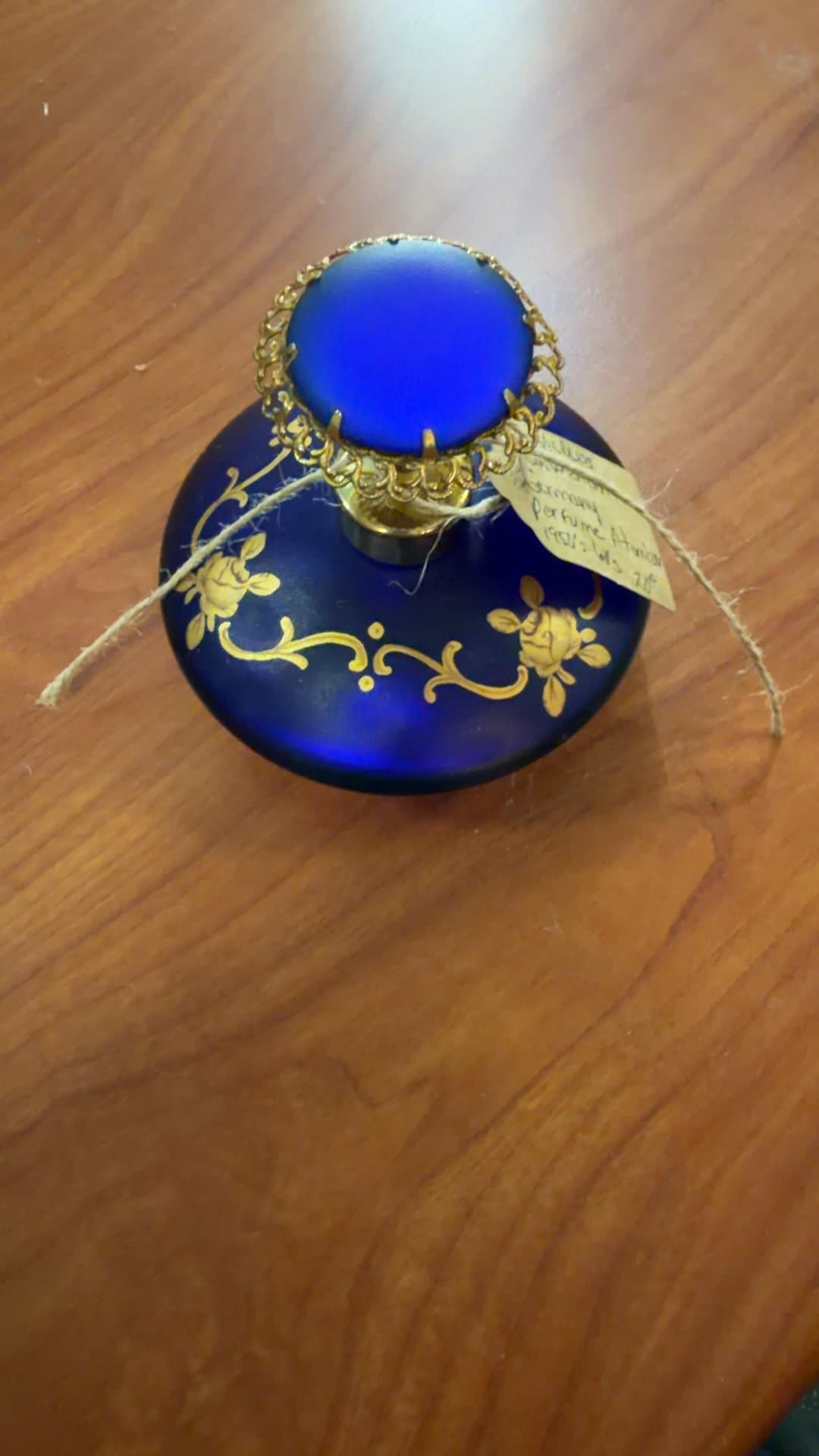 DeVilbiss Cobalt Blue Perfume Atomizer - Image 1