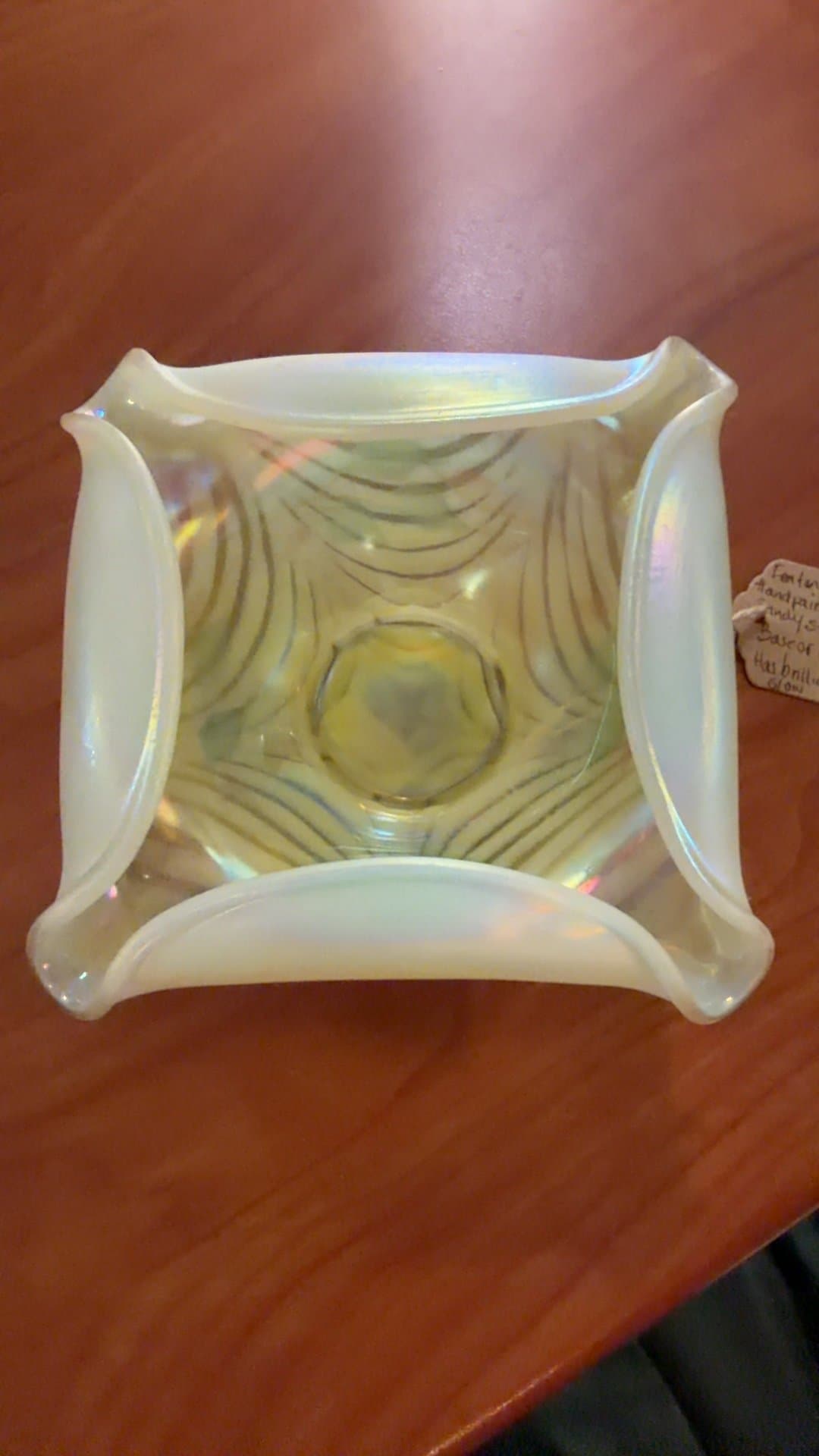 Fenton Hand-Painted Glass Vase - Image 1