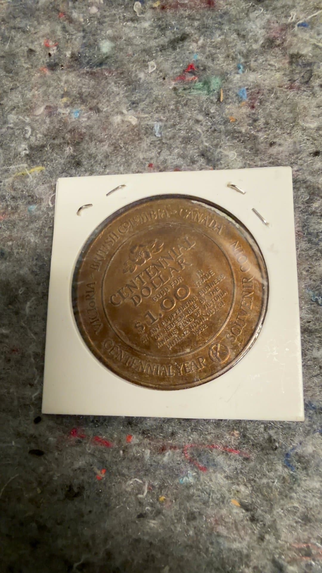 1962 Victoria Centennial Dollar Coin - Image 1