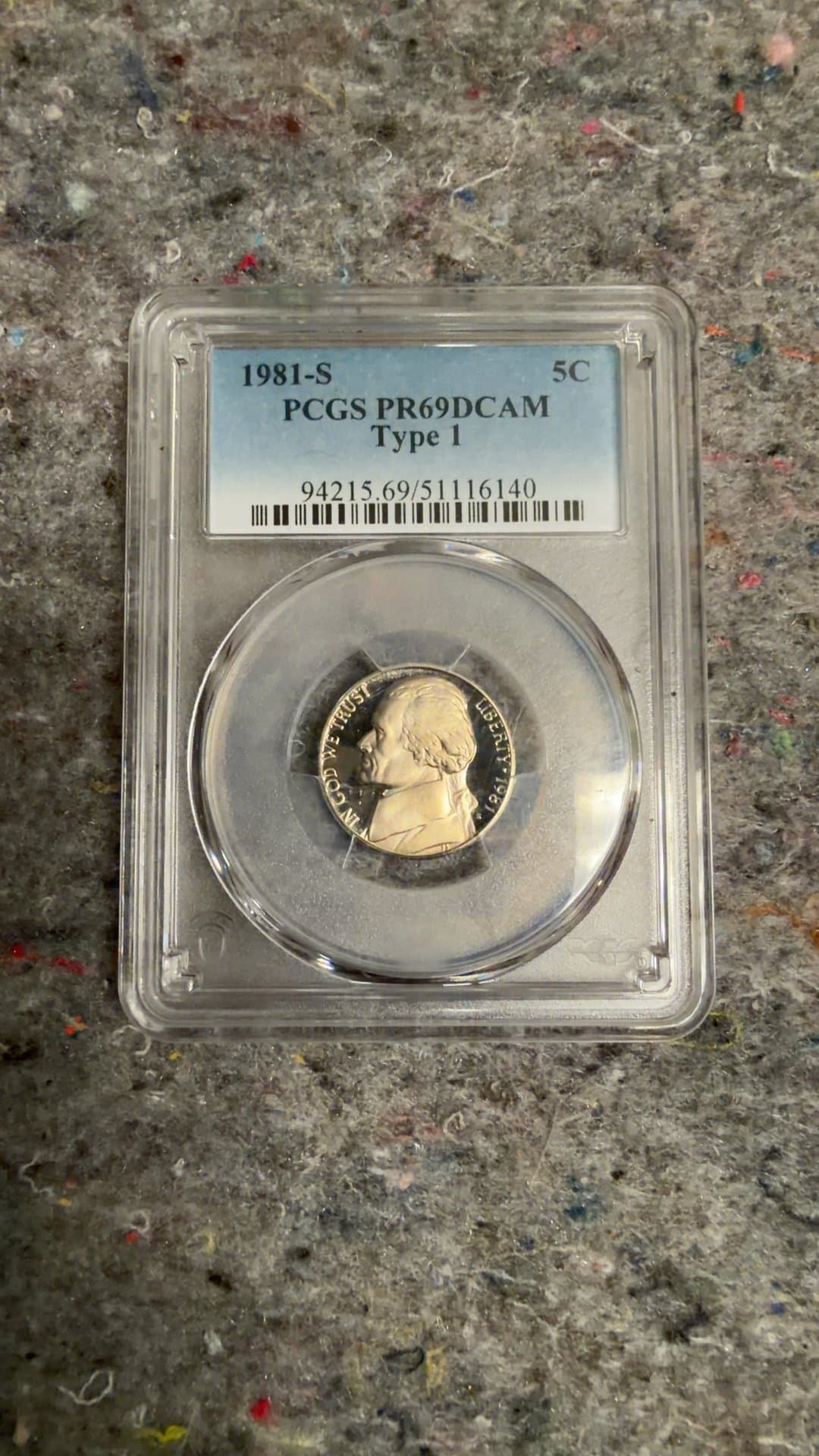1981-S Jefferson Nickel PCGS PR69DCAM Type 1 - Image 1