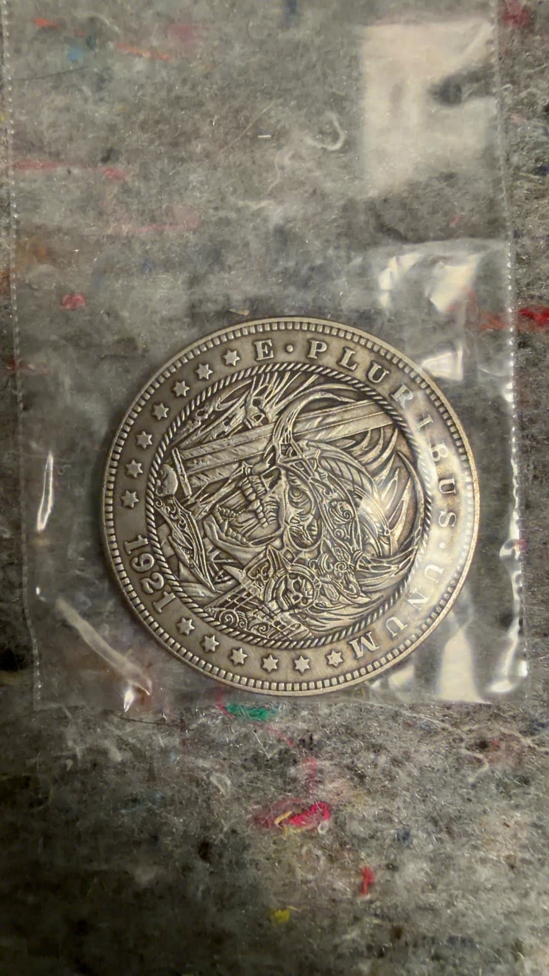 1921 Morgan Silver Dollar Hobo Nickel - Image 1