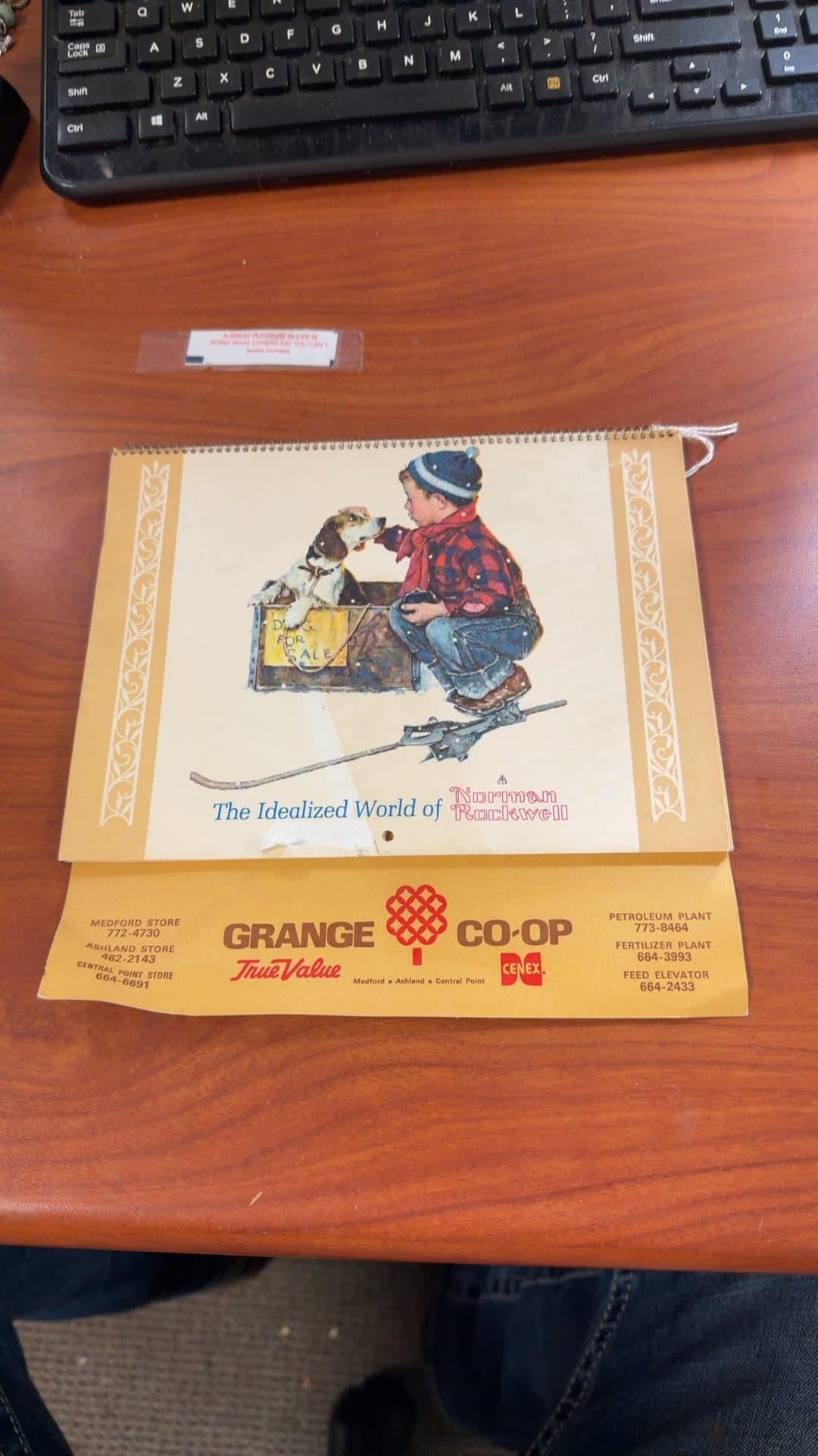 1984 Norman Rockwell Calendar - Image 1