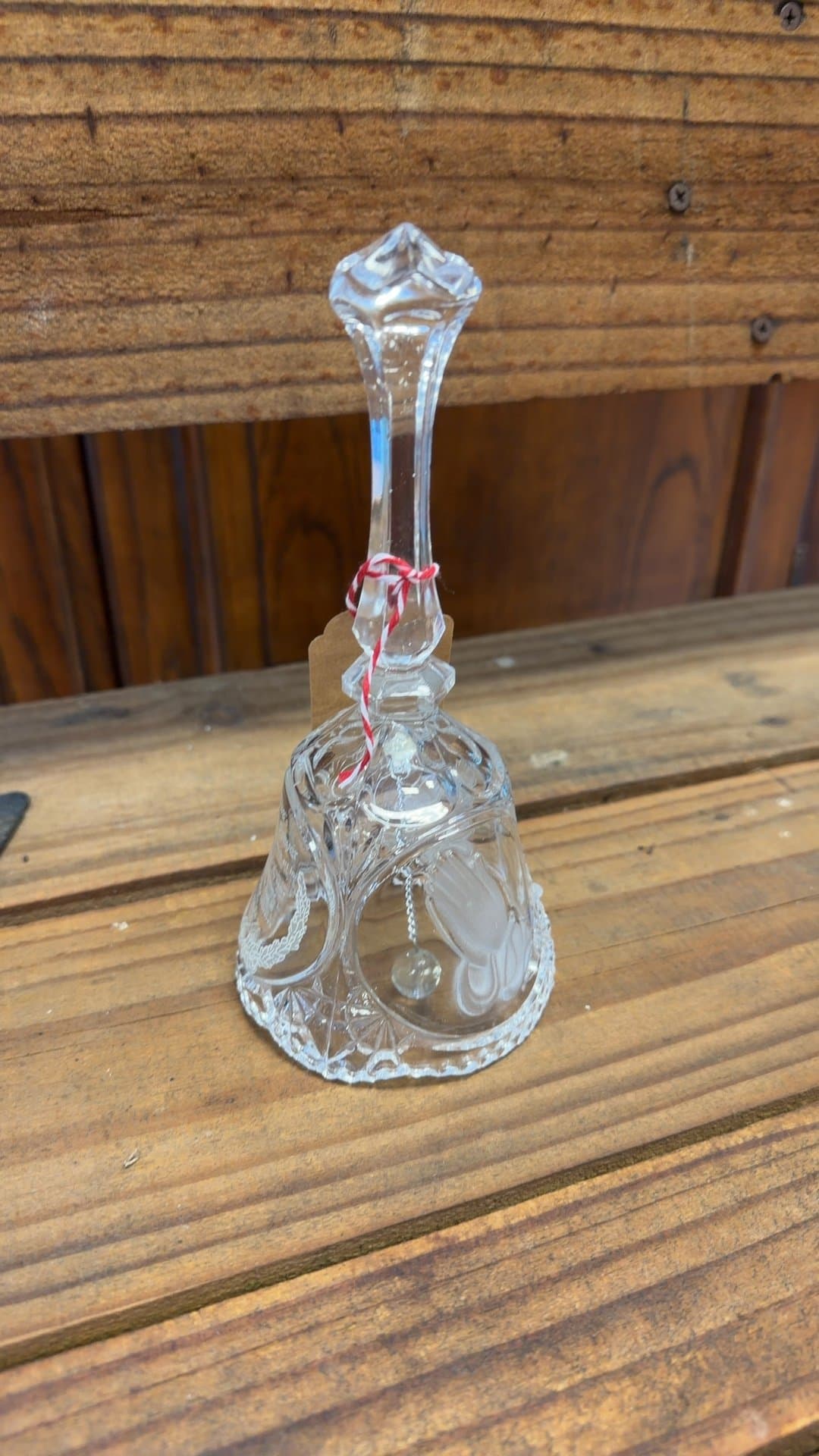Crystal Handbell with Praying Hands Design - Image 1