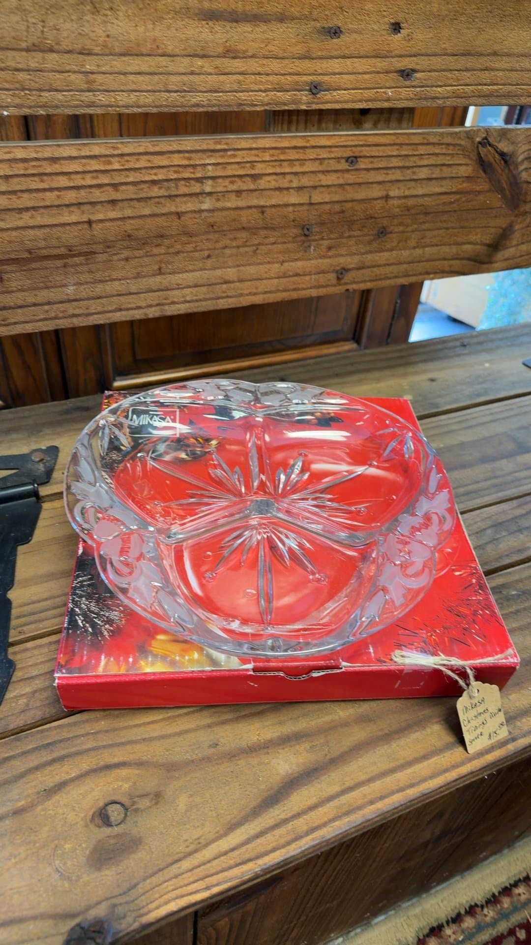 Mikasa Crystal Divided Serving Dish - Image 1