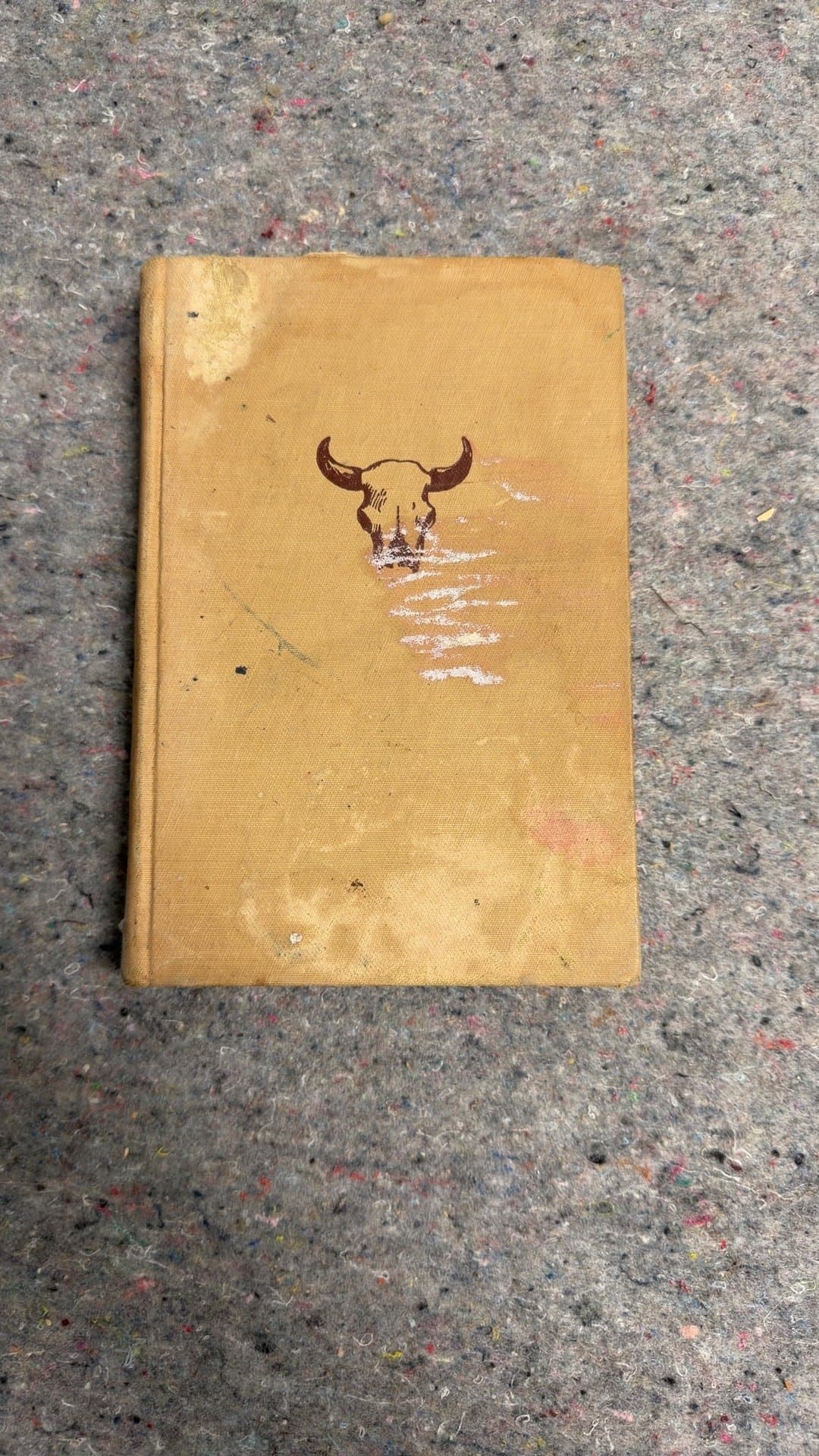 Vintage Book with Bull Skull Cover - Image 1