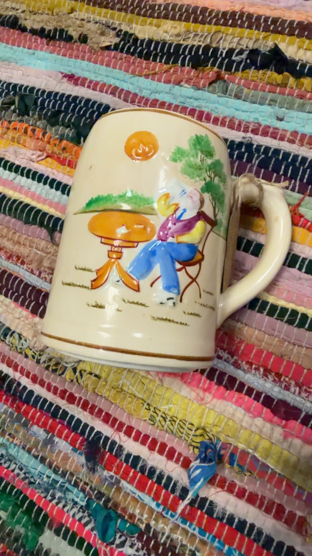Vintage Japanese Ceramic Coffee Mug - Image 1
