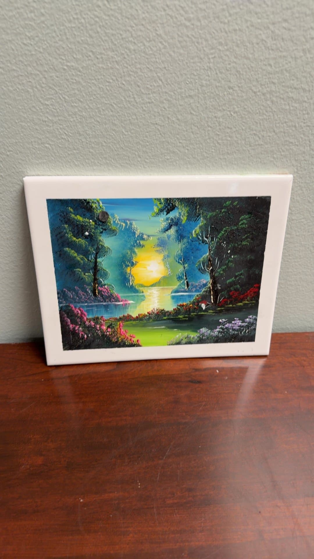 Framed Landscape Painting by E. Lopez - Image 1