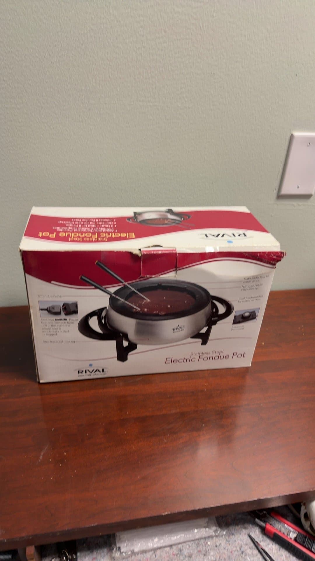 Rival Stainless Steel Electric Fondue Pot - Image 1
