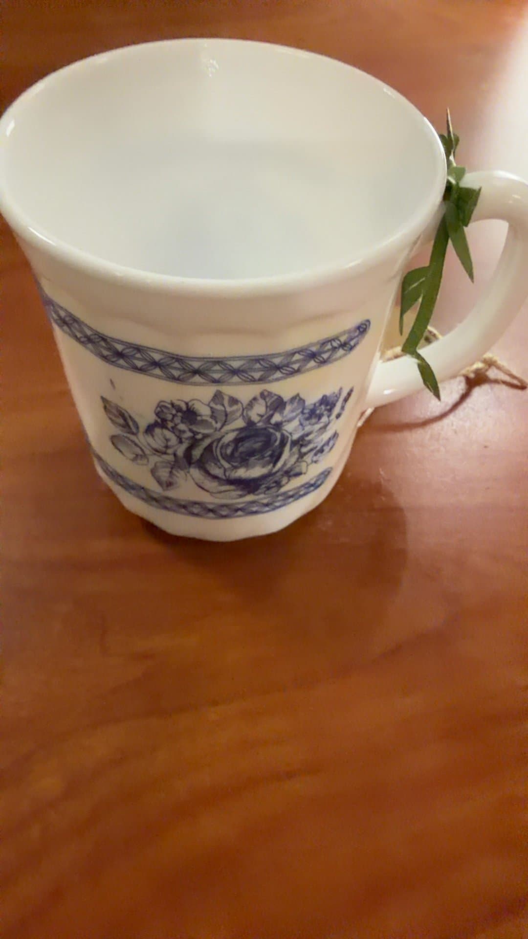 Arcopal France 'Honorine' Milk Glass Coffee Mug - Image 1