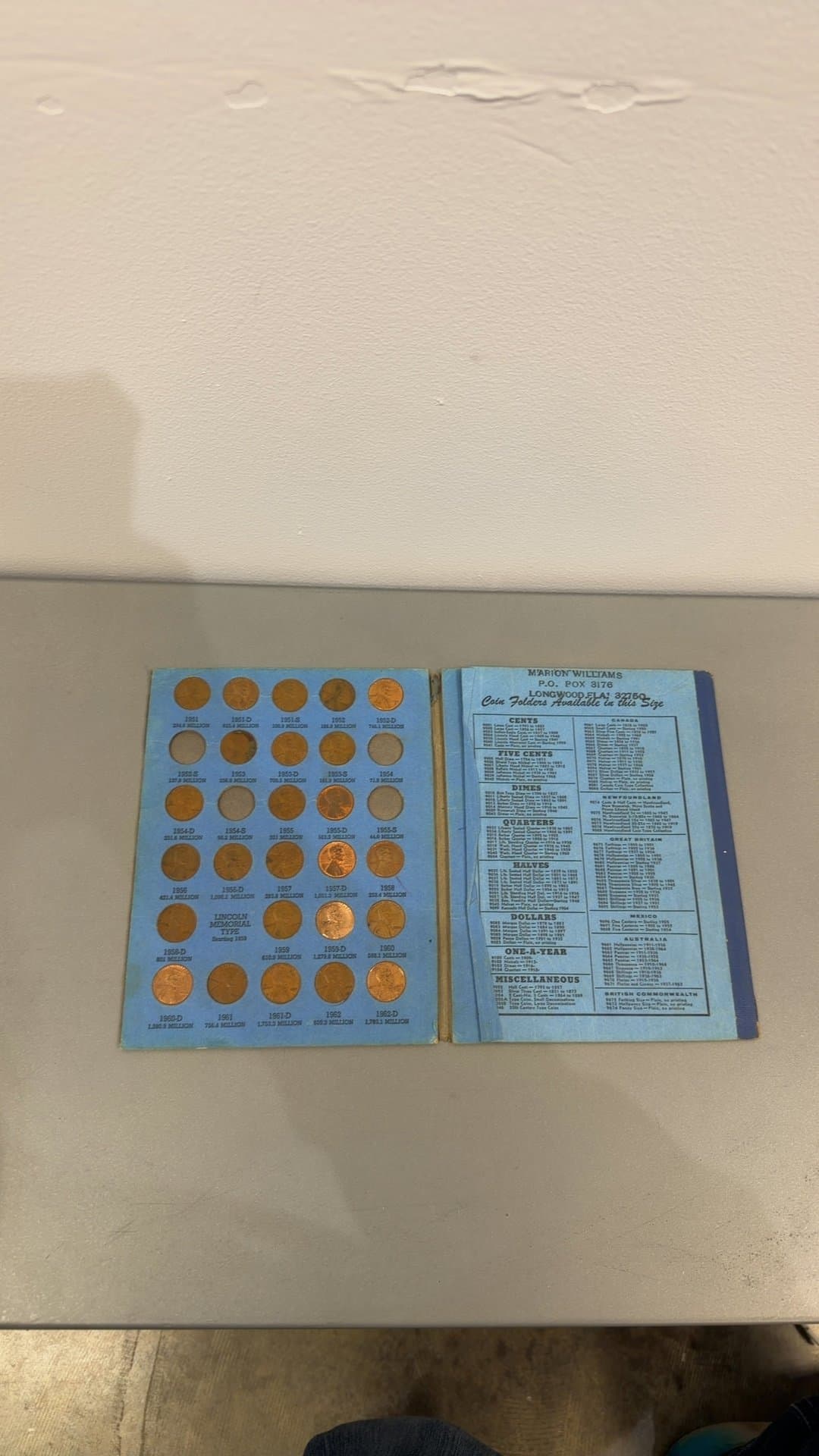 Whitman Lincoln Cent Coin Folder 1941 to 1974 with Partial Coins - Image 1