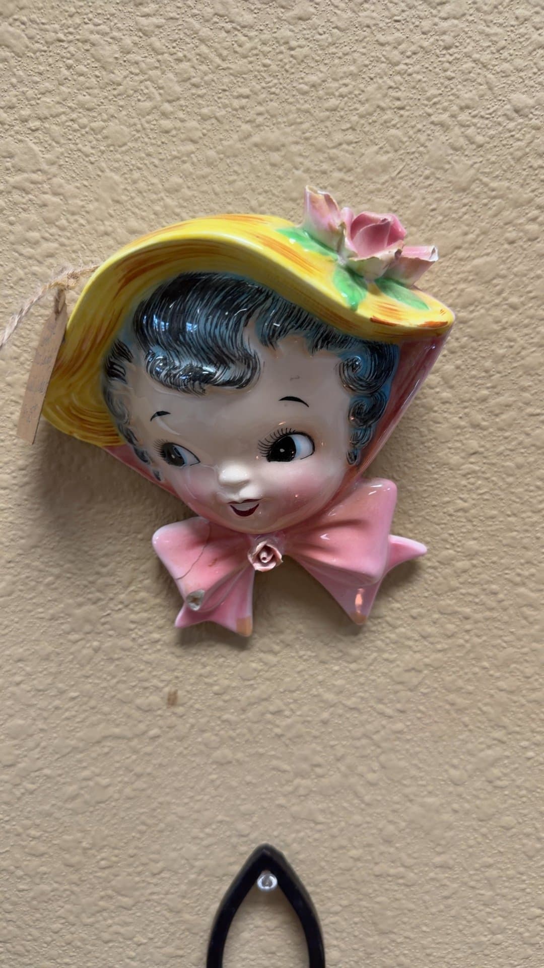 Vintage Lefton Miss Dainty Wall Pocket - Image 1