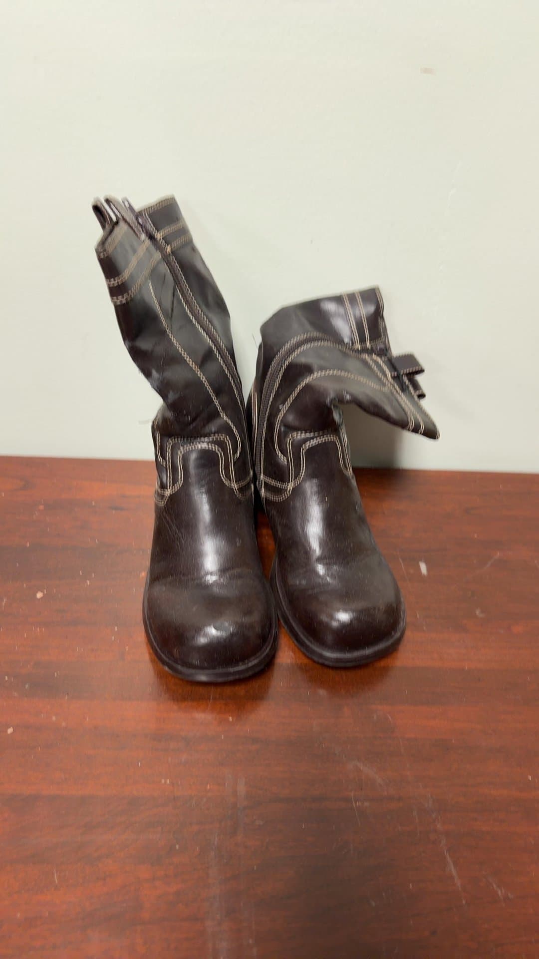 Leather Motorcycle Boots - Image 1