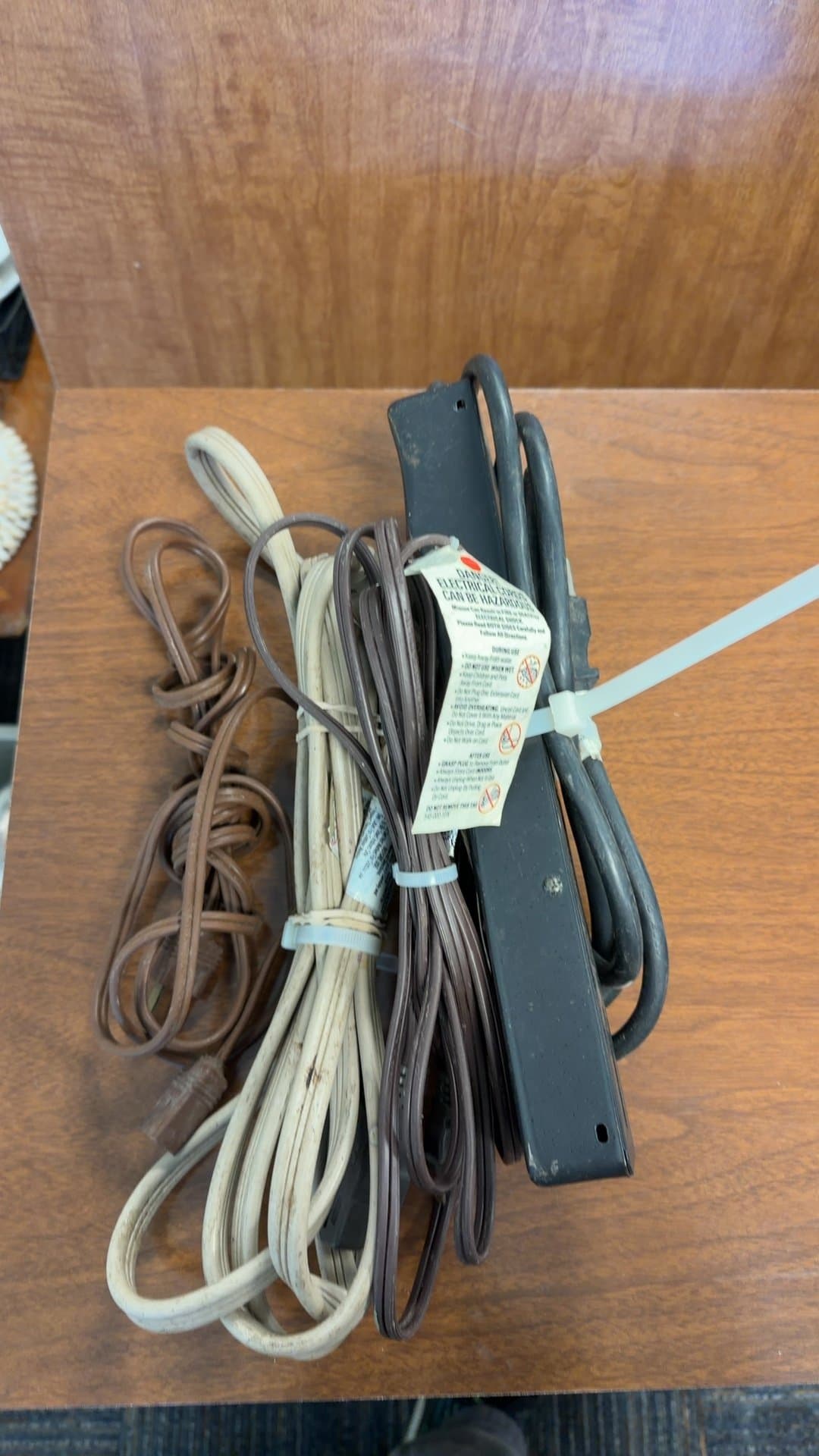Assorted Electrical Extension Cords and Power Strip - Image 1