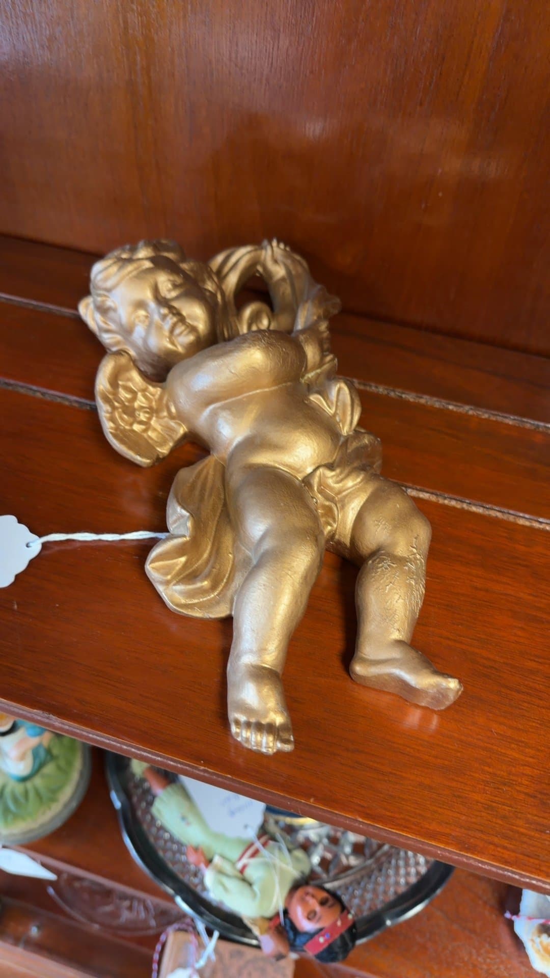 Bronze Cherub Wall Sculpture - Image 1