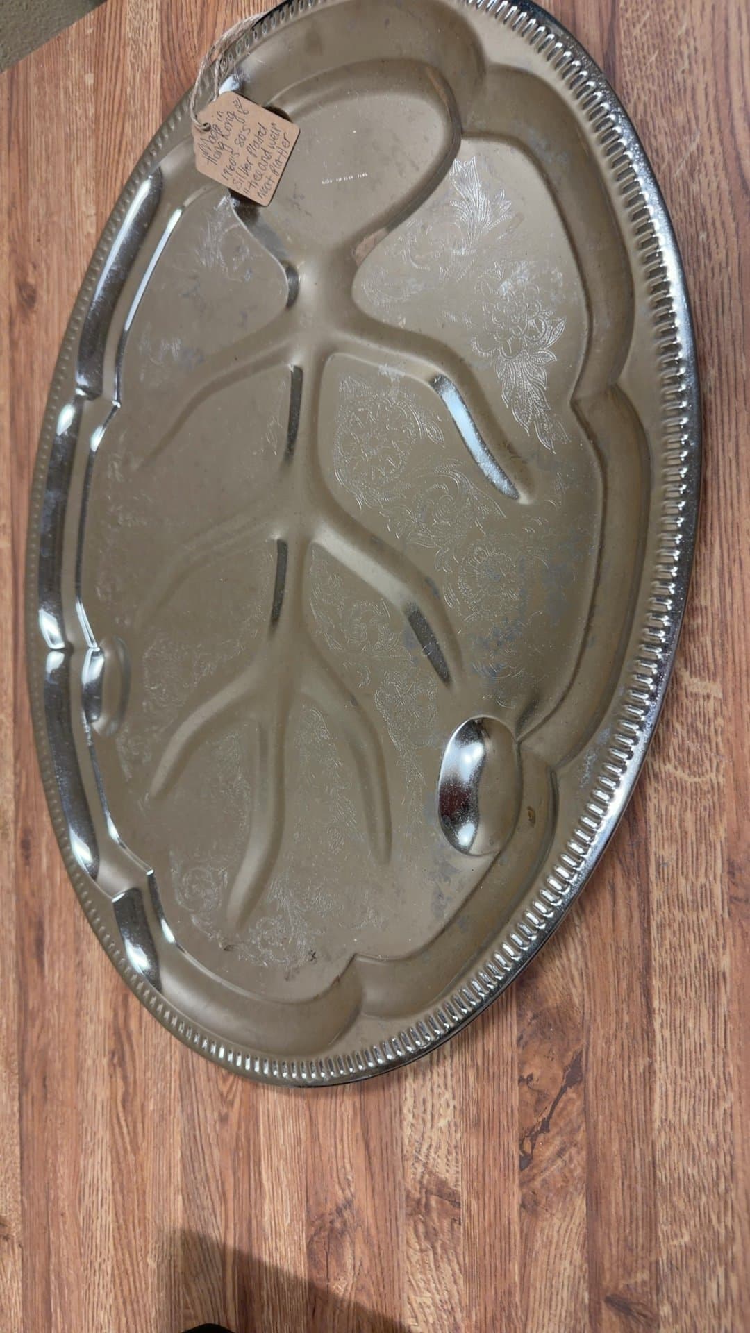 Vintage Silver-Plated Serving Tray - Image 1
