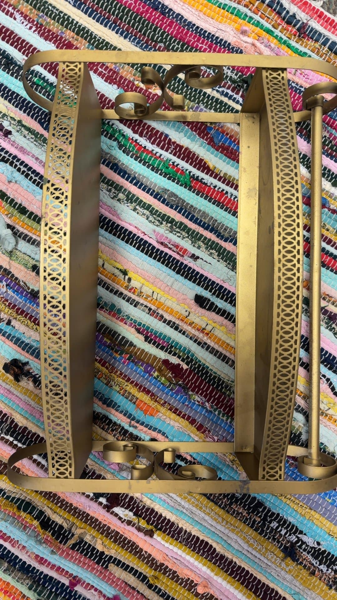 Gold Metal Wall Shelf - Image 1
