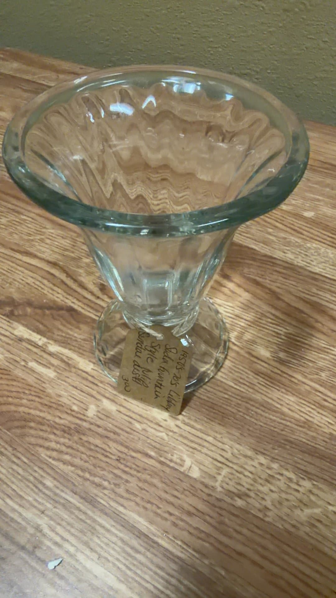 Vintage Glass Ice Cream Sundae Dish - Image 1