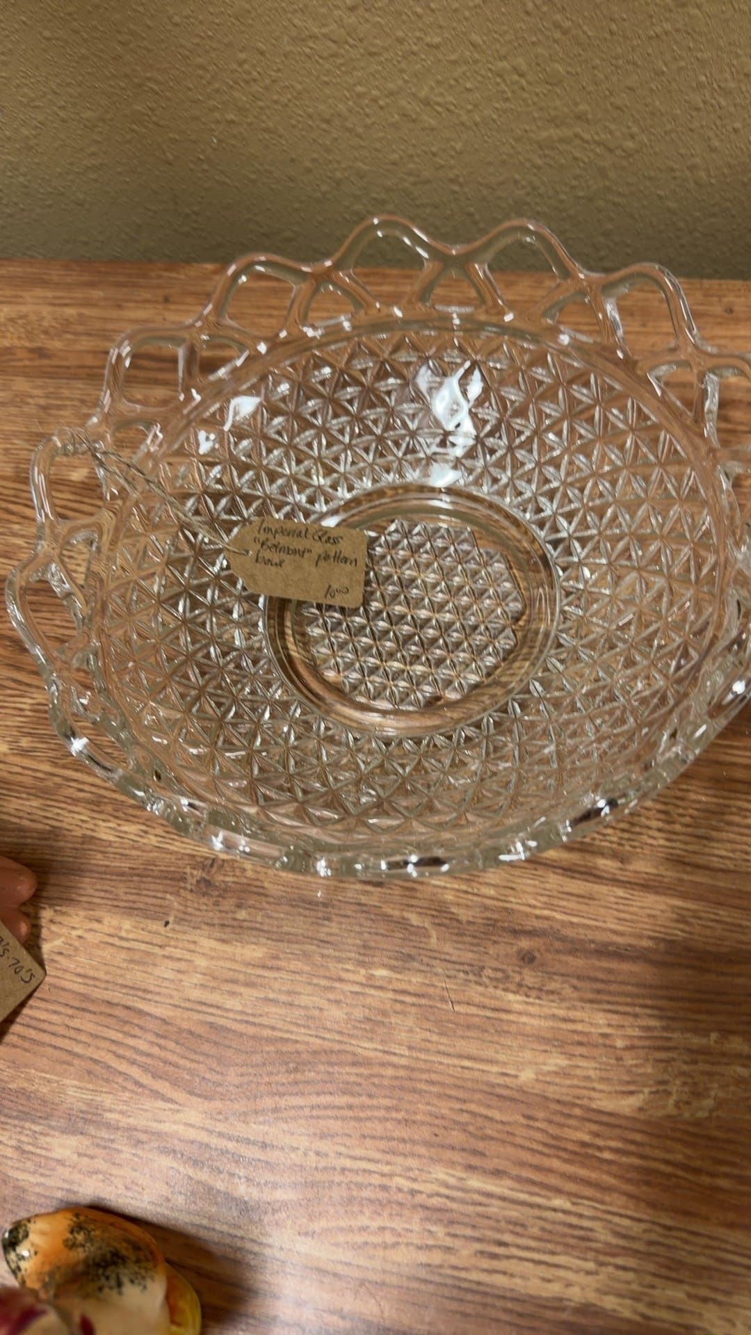 Imperial Glass 'Candlewick' Pattern Bowl - Image 1