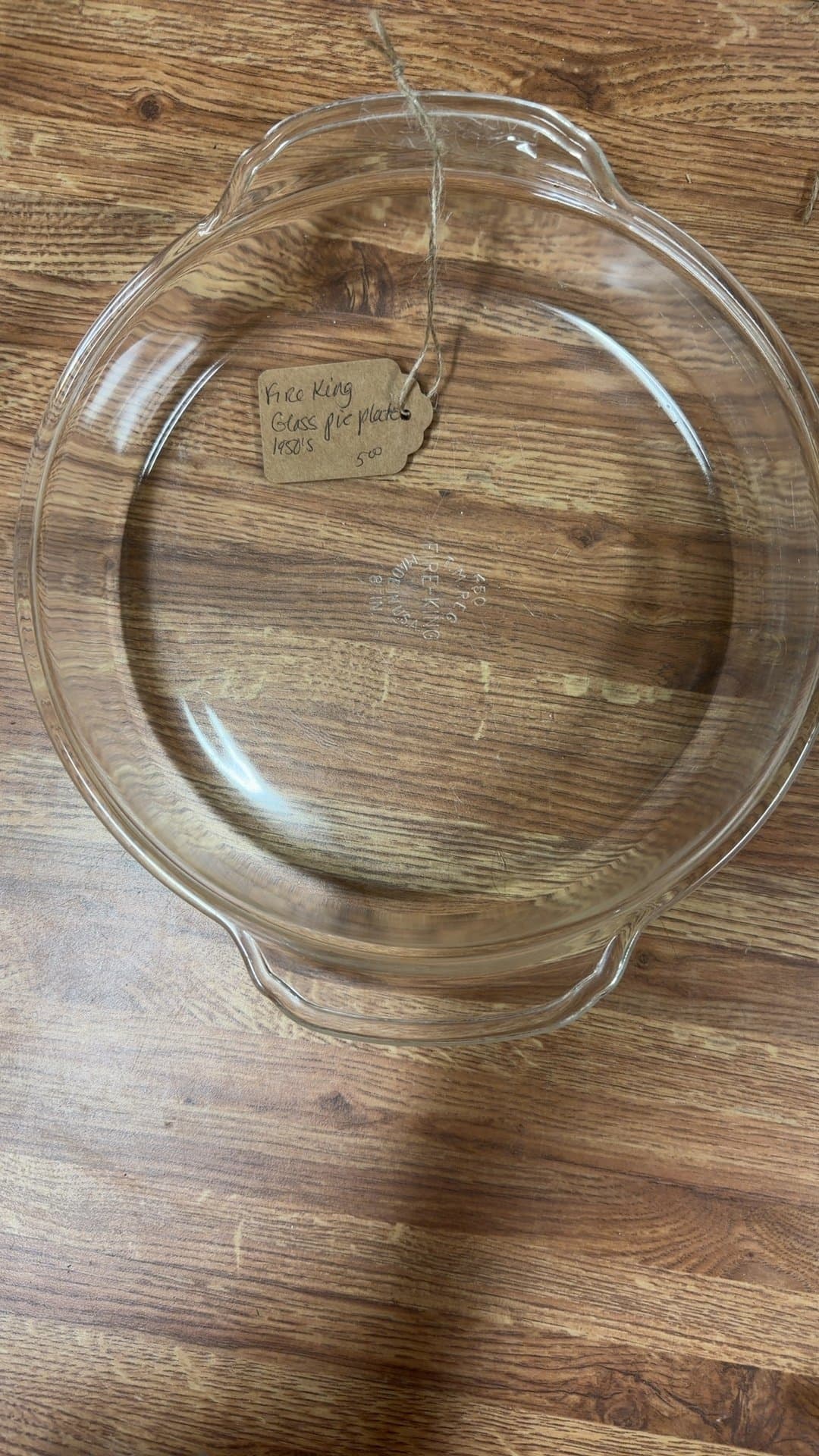 Fire King Glass Pie Plate 1950s - Image 1