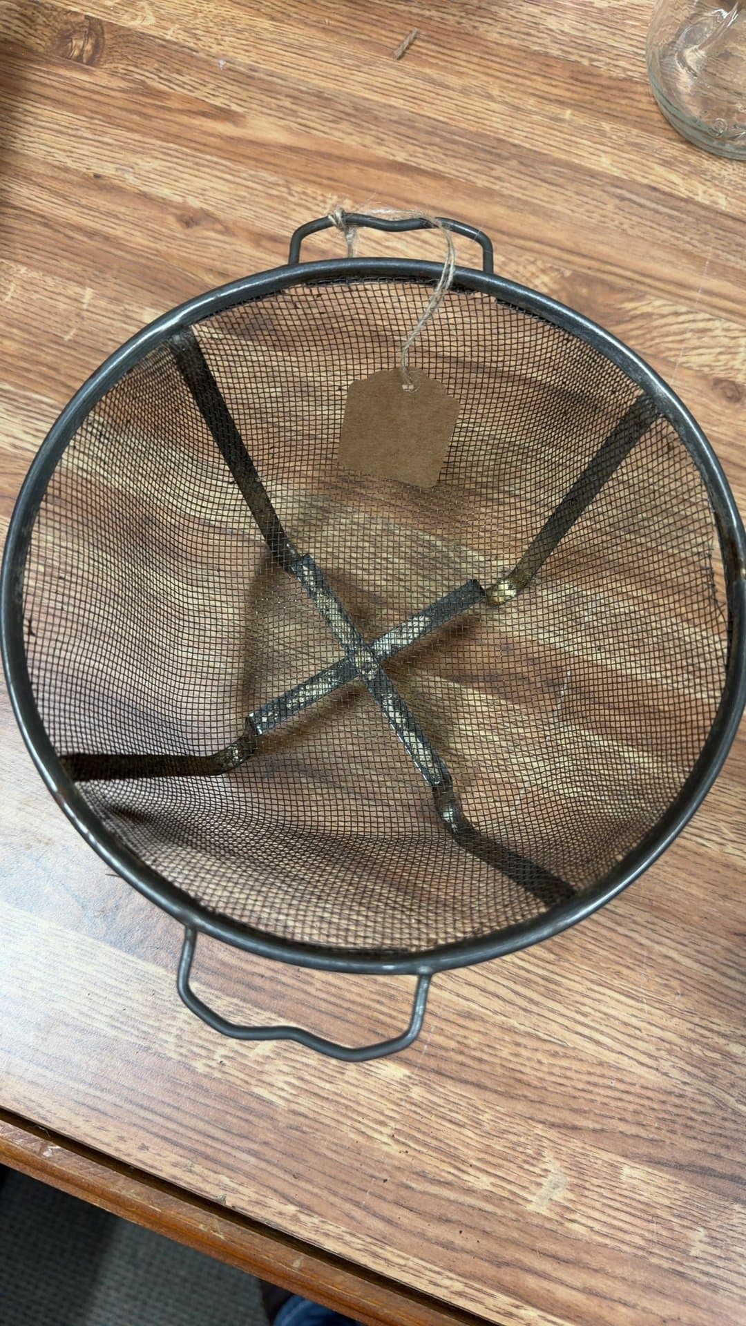 Vintage Wire Mesh Colander Strainer - Image 1
